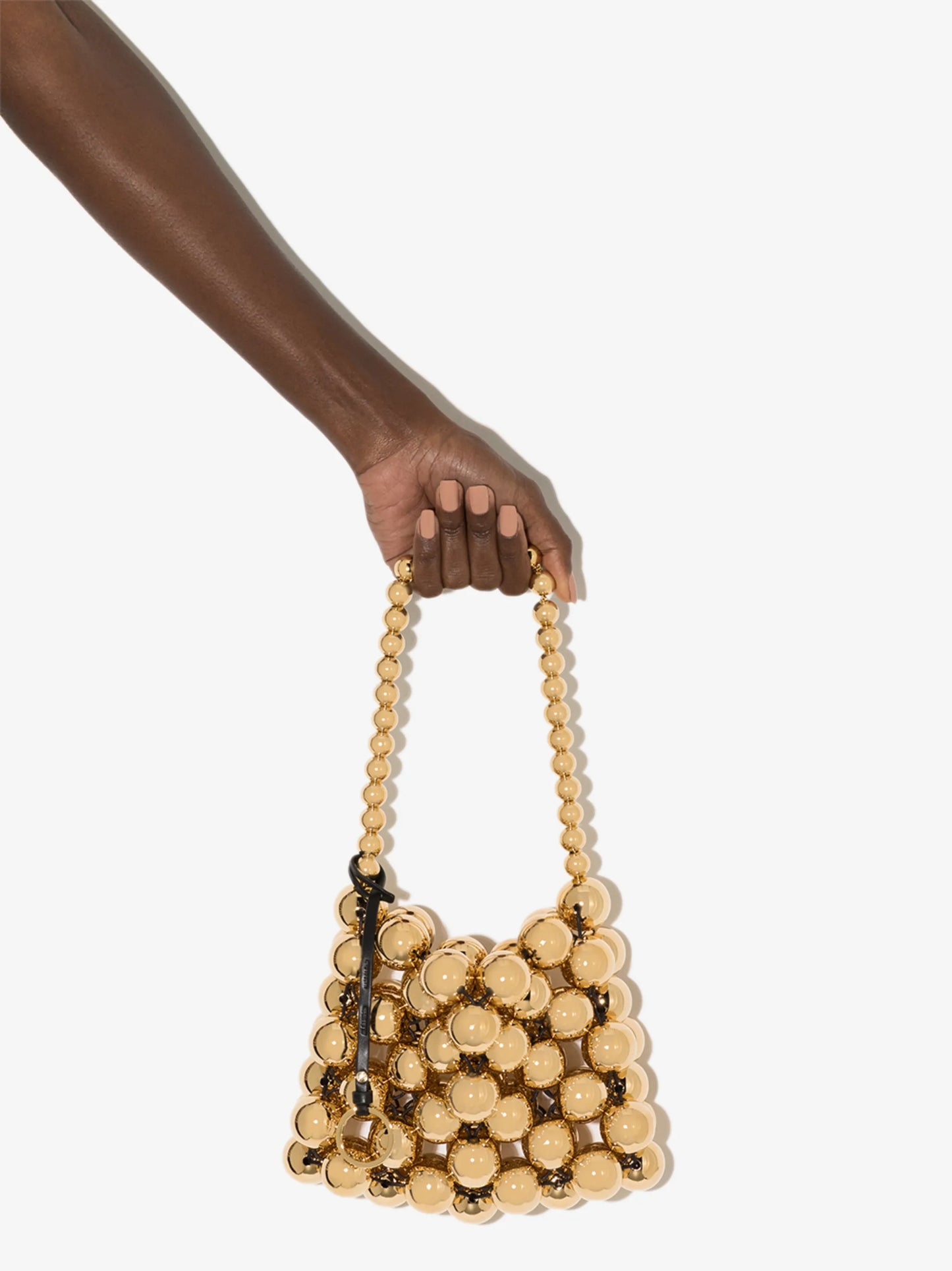 metallic Sphere beaded bag