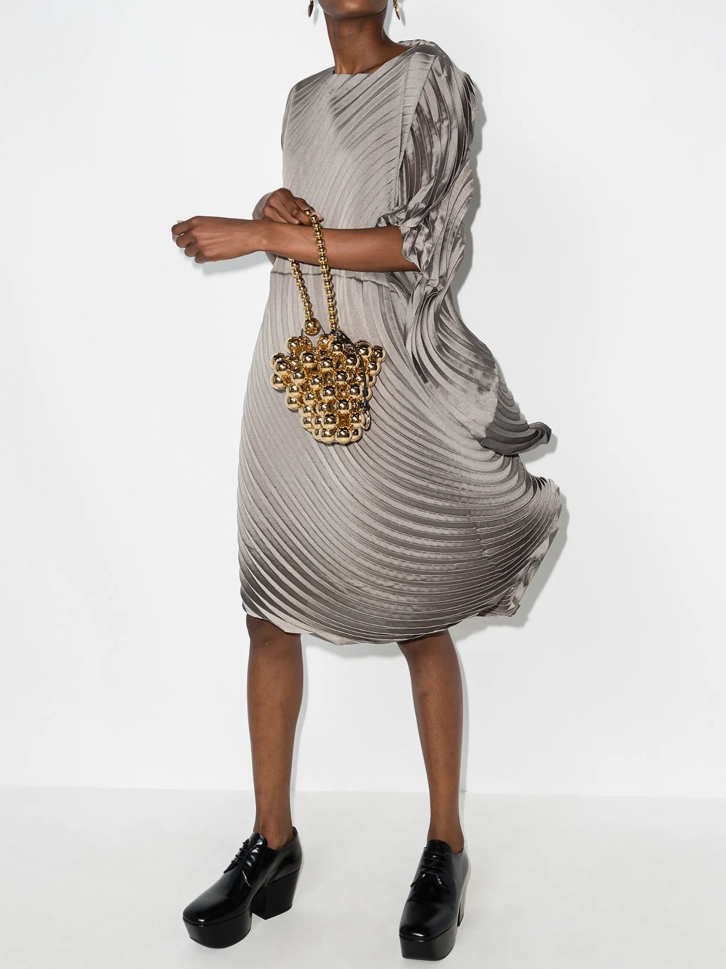 metallic Sphere beaded bag
