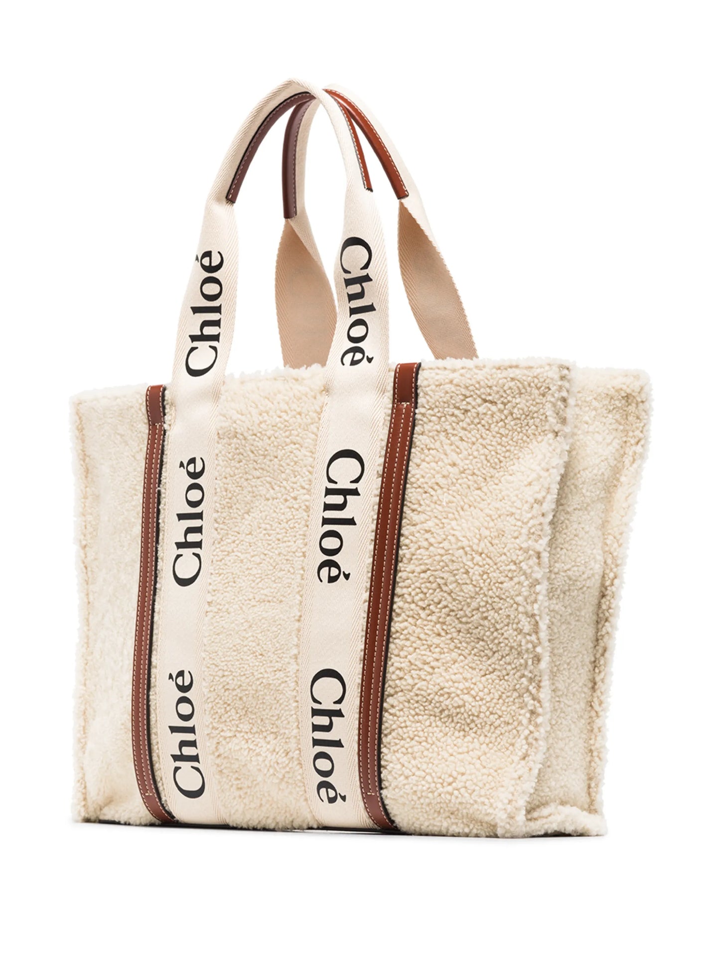 medium Woody shearling tote bag