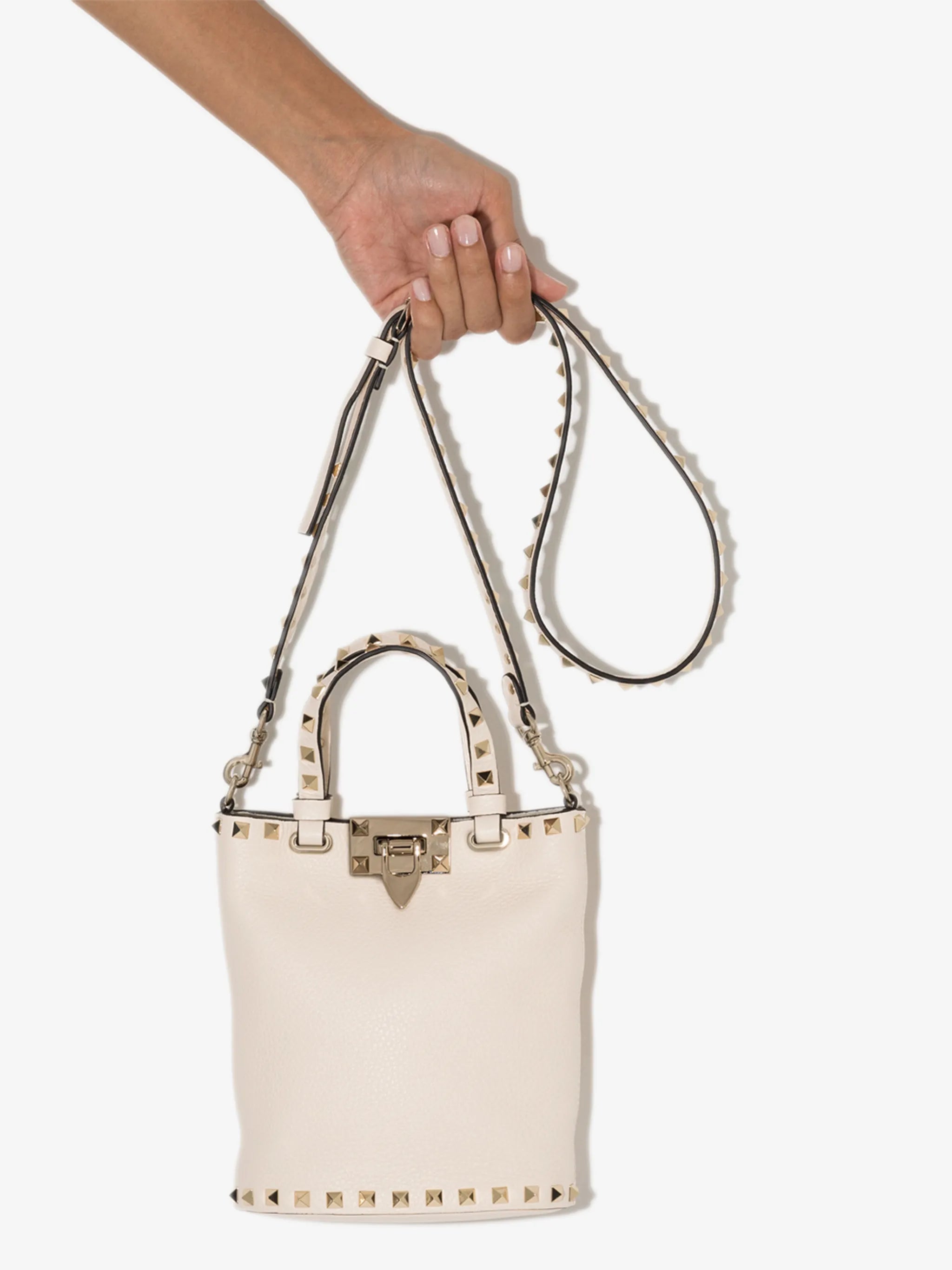 Rockstud leather crossbody bag