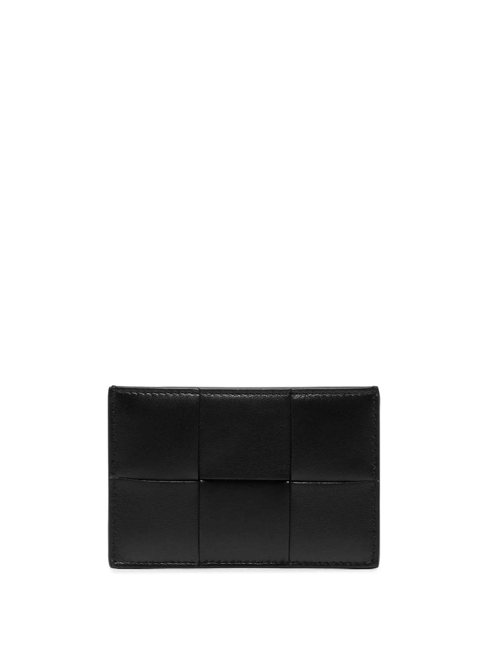 Intrecciato leather cardholder