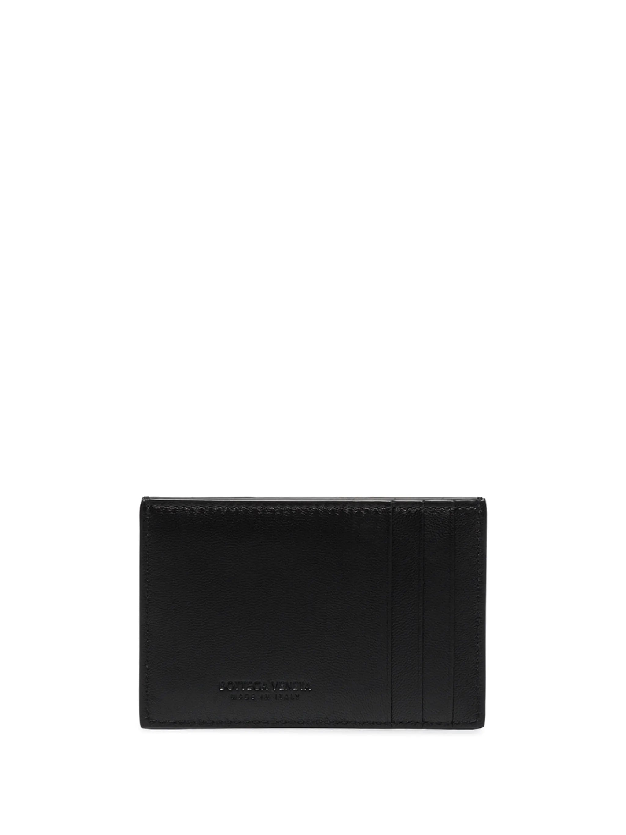 Intrecciato leather cardholder