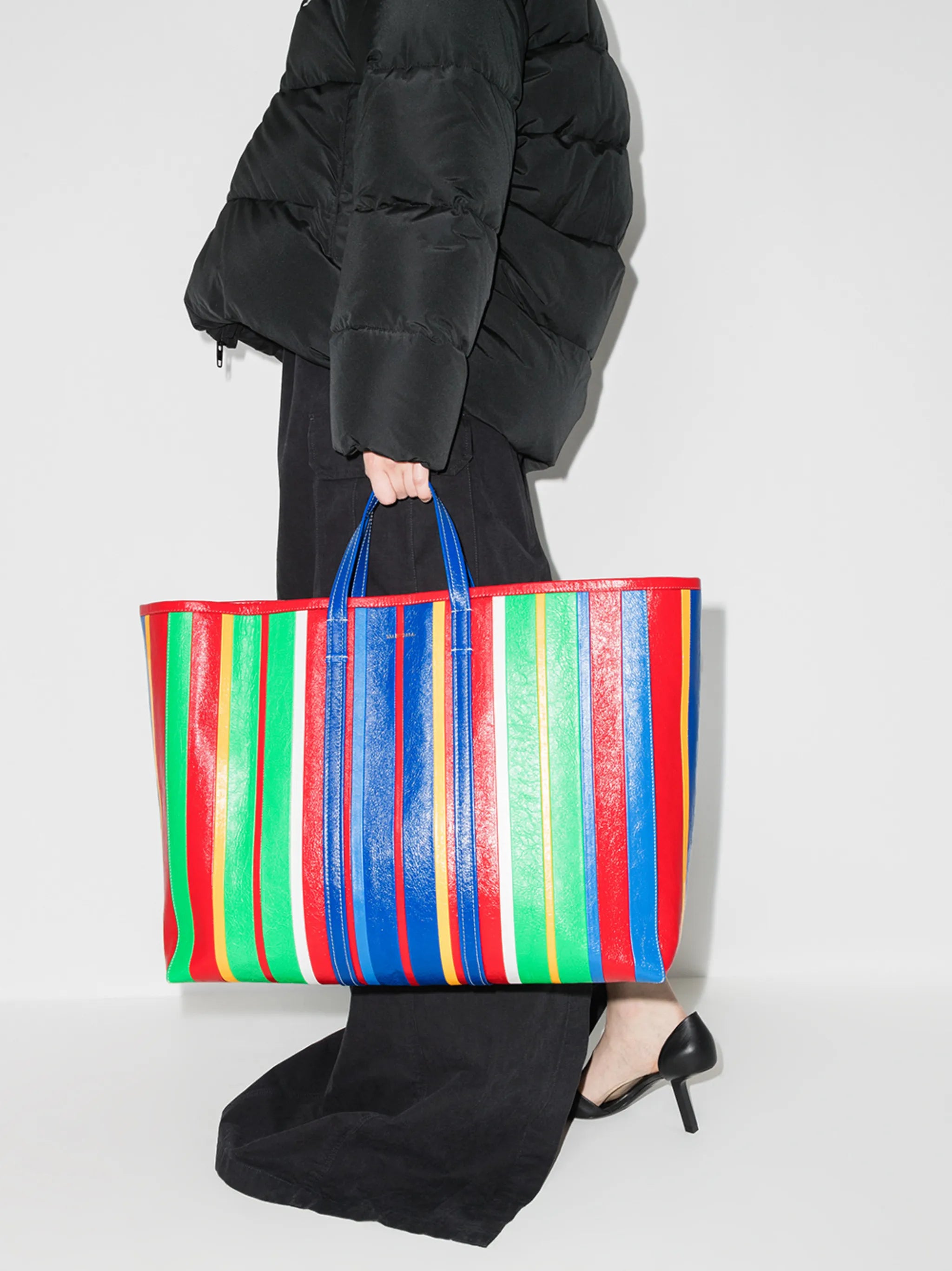 large Barbes East-West striped shopper tote