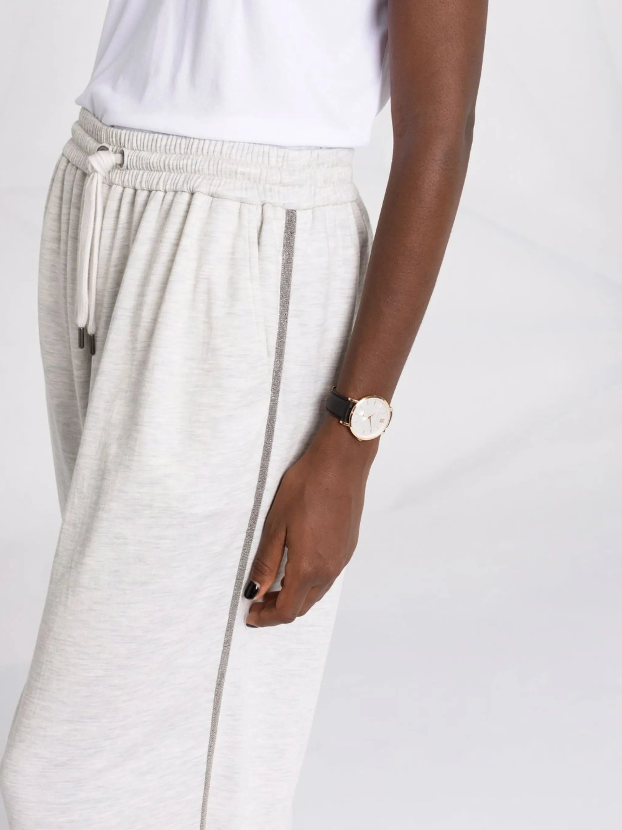 wide-leg drawstring trousers