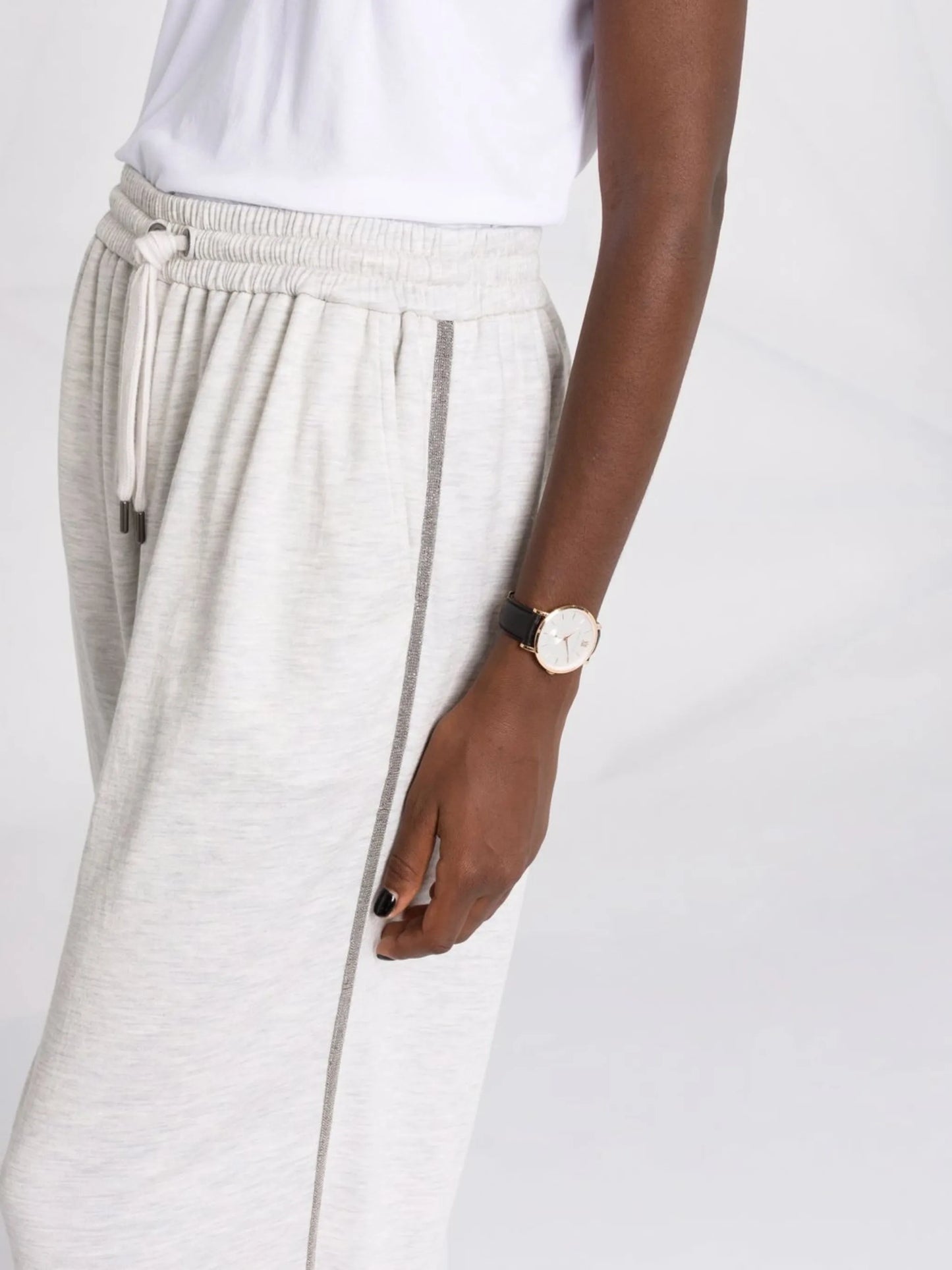 wide-leg drawstring trousers