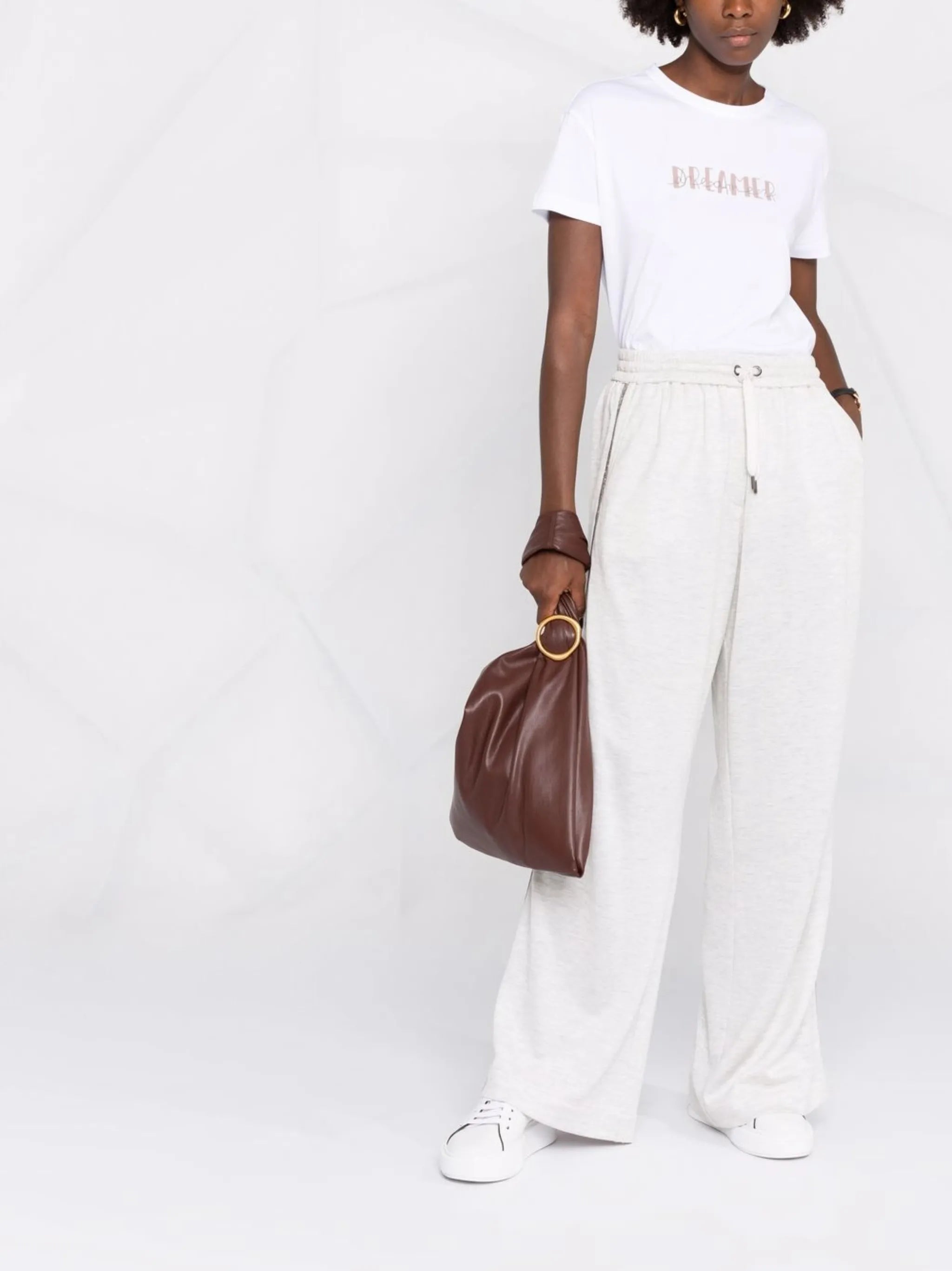 wide-leg drawstring trousers