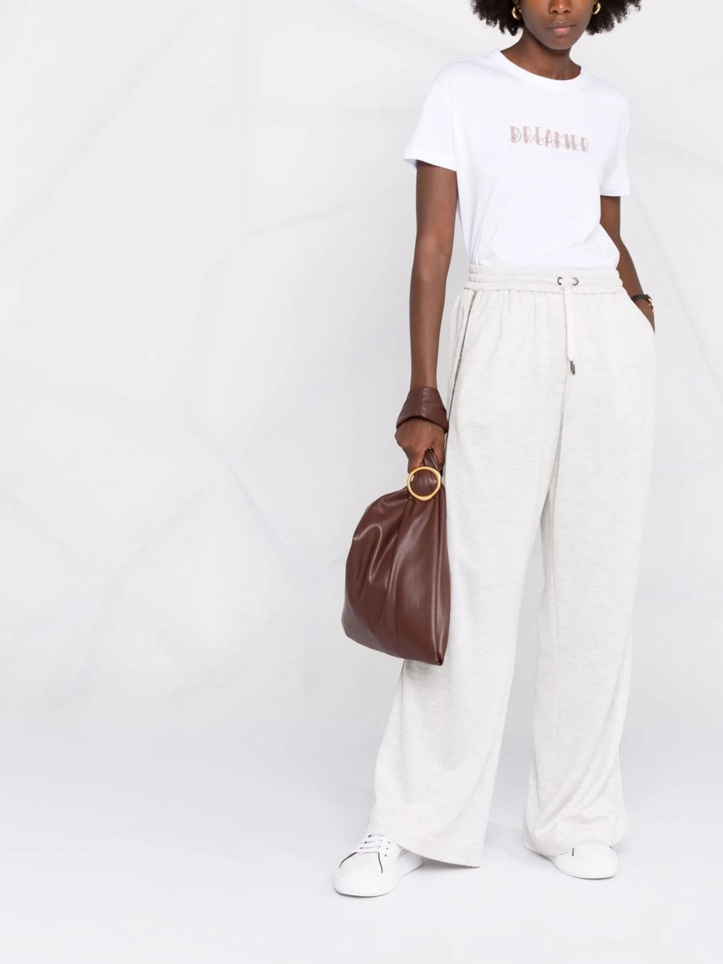wide-leg drawstring trousers