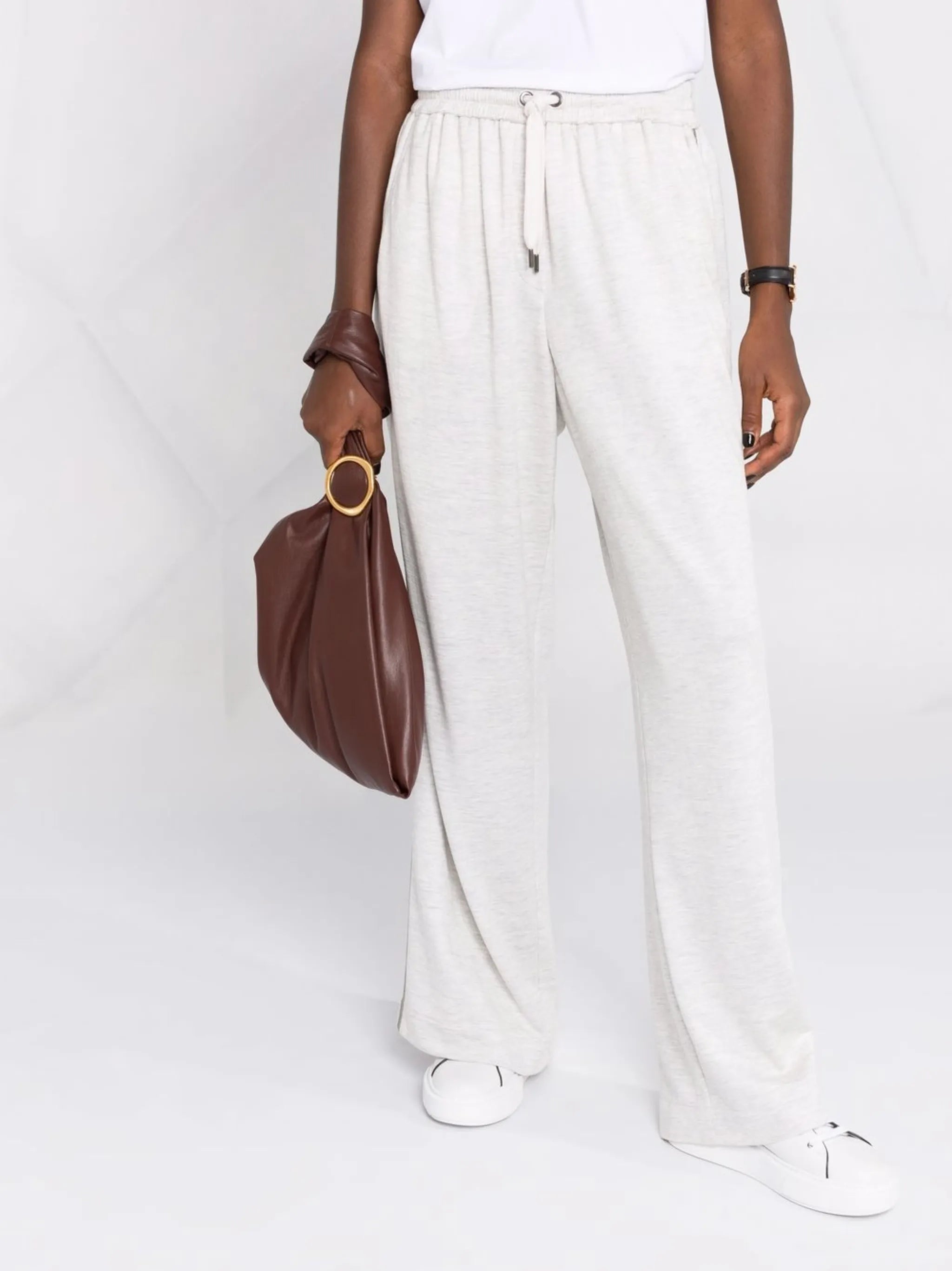 wide-leg drawstring trousers