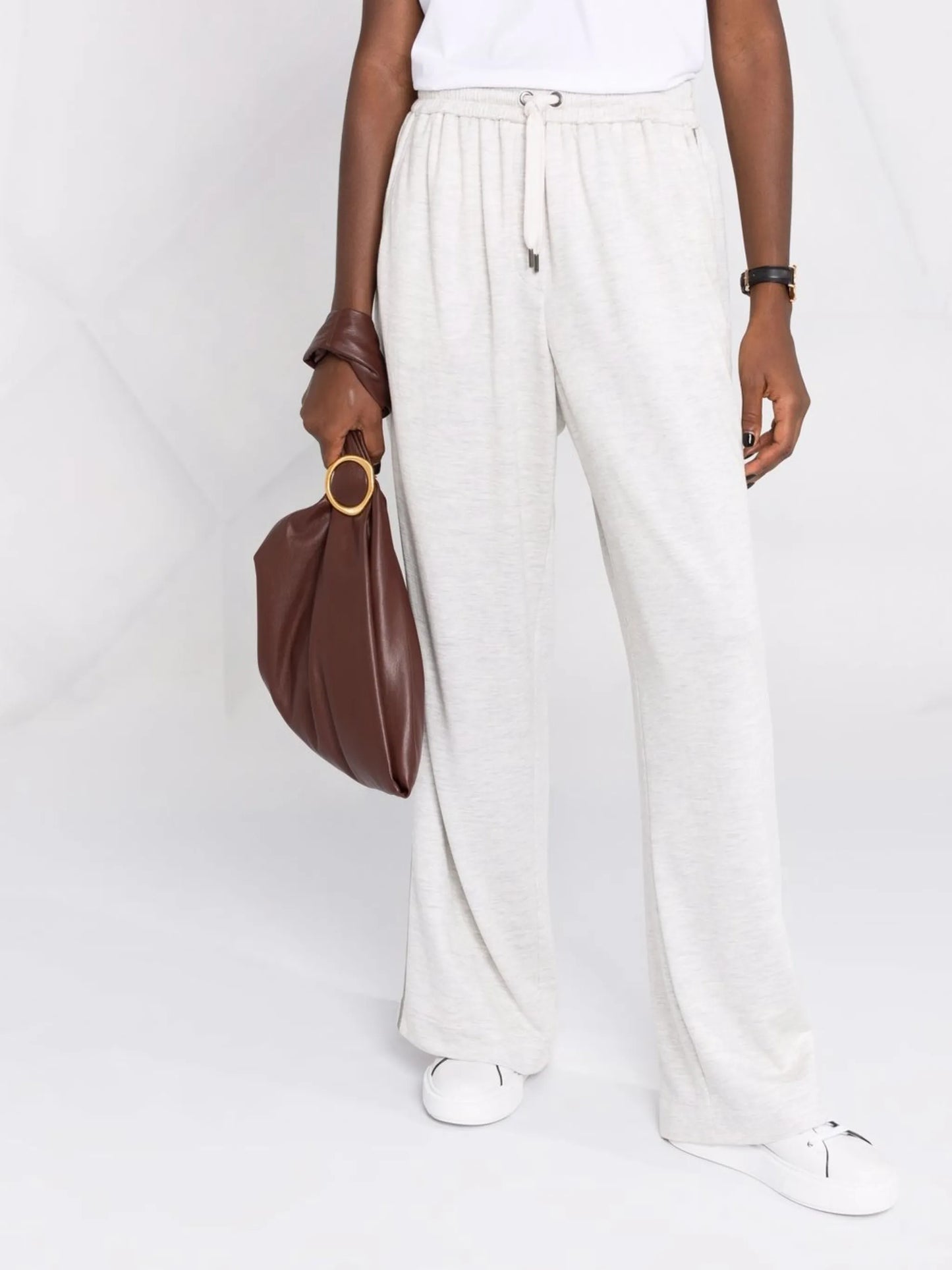 wide-leg drawstring trousers