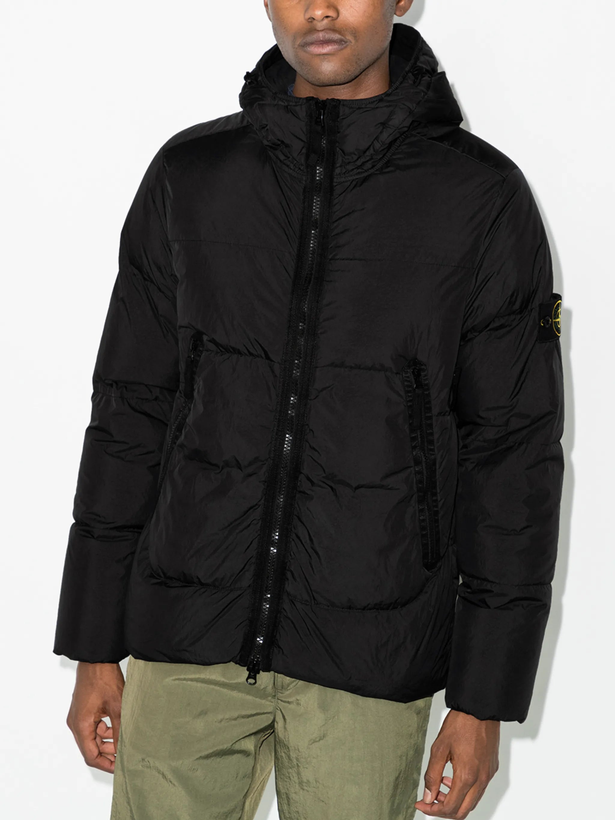 Compass quilted puffer jacket
