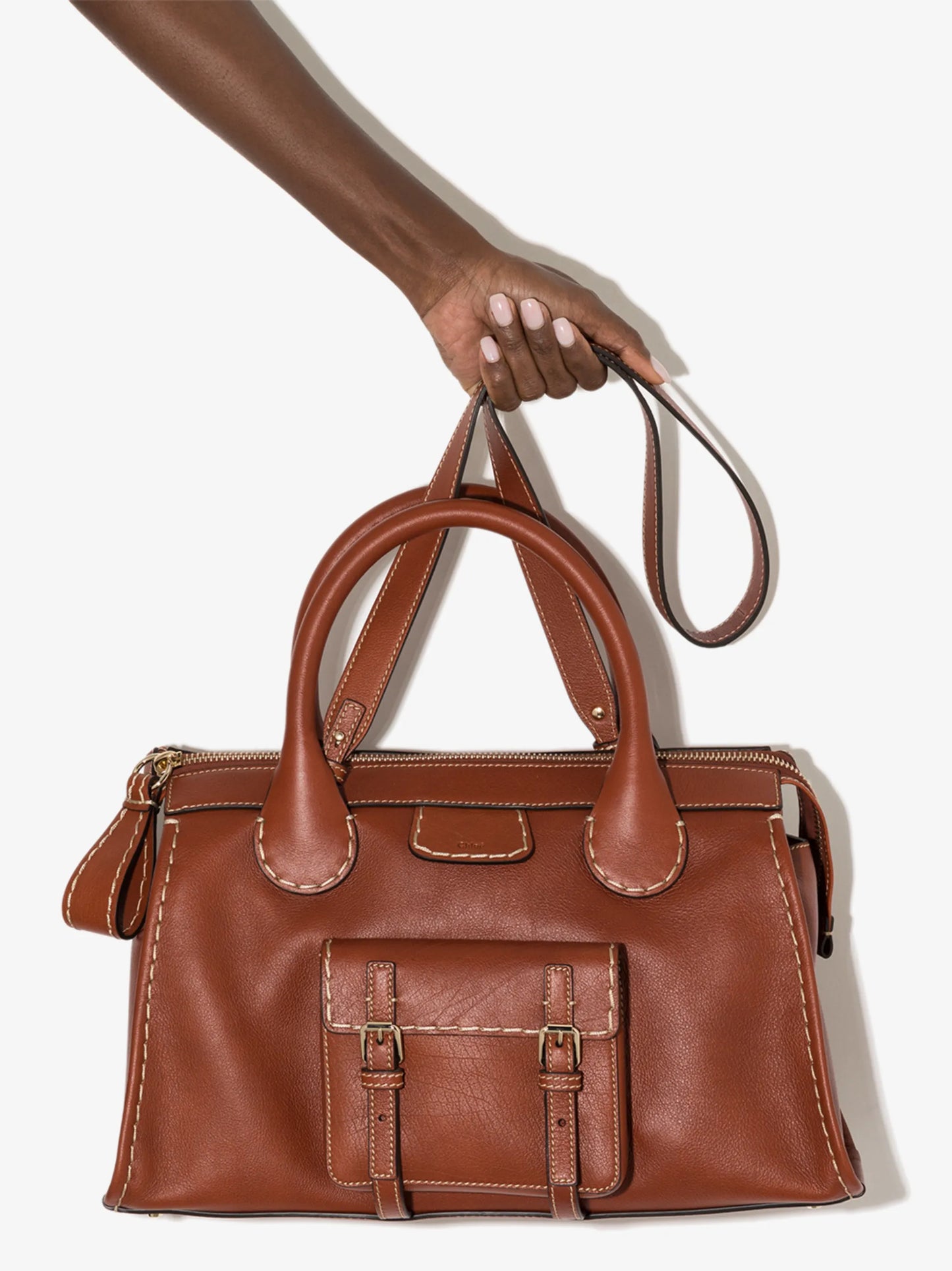 Edith leather tote bag