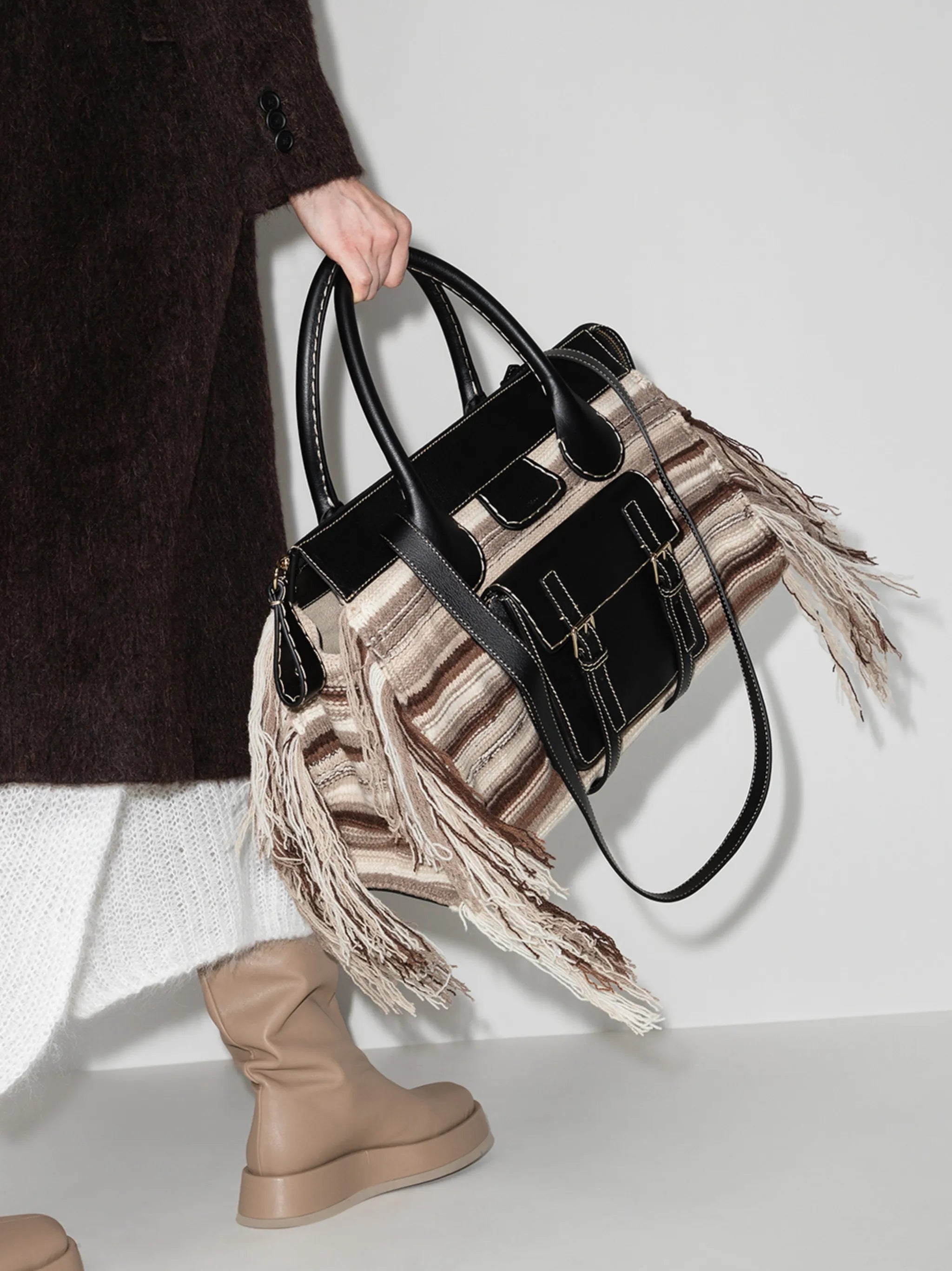Edith knitted tote bag