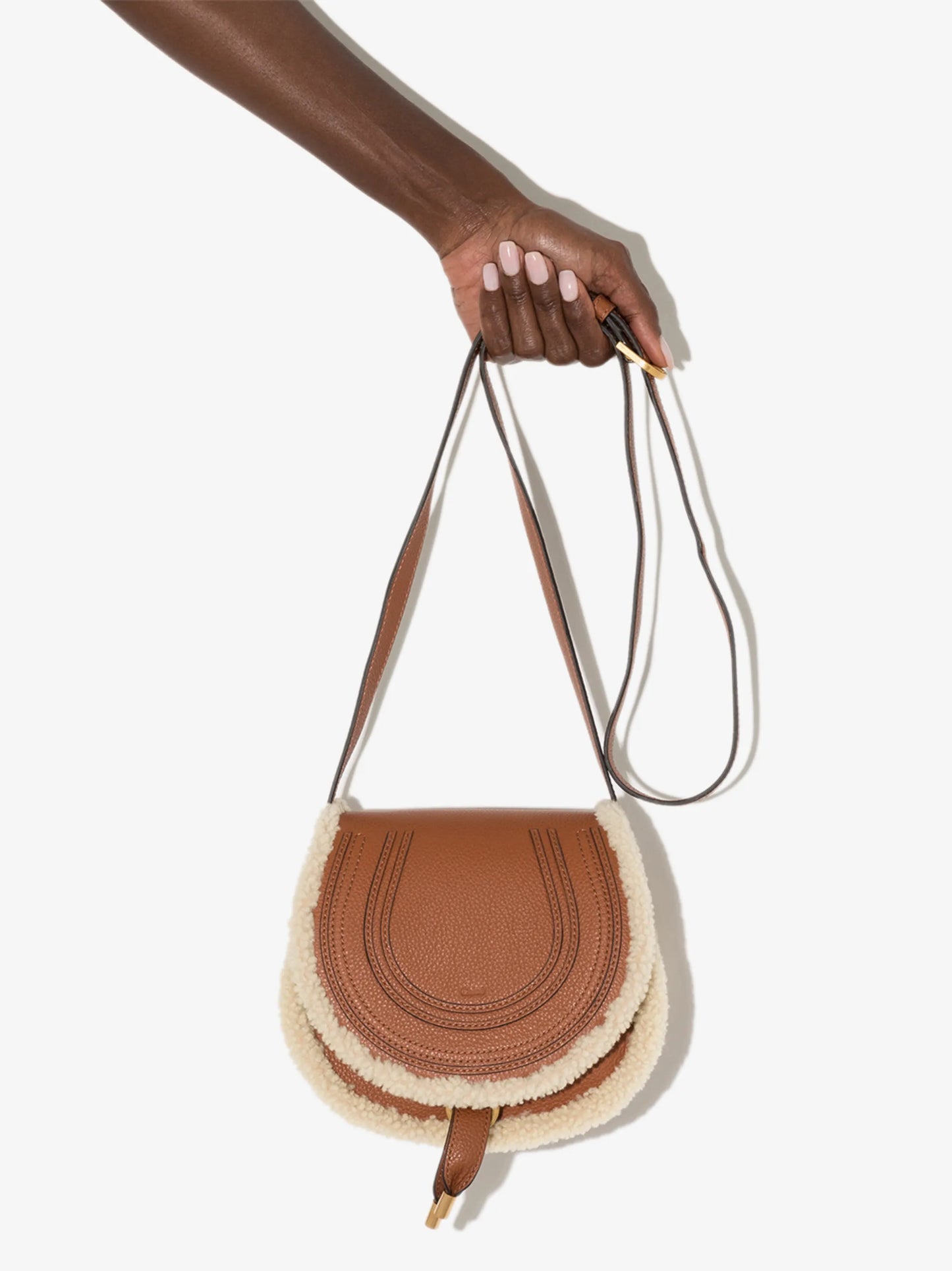 Marcie shearling trim bag