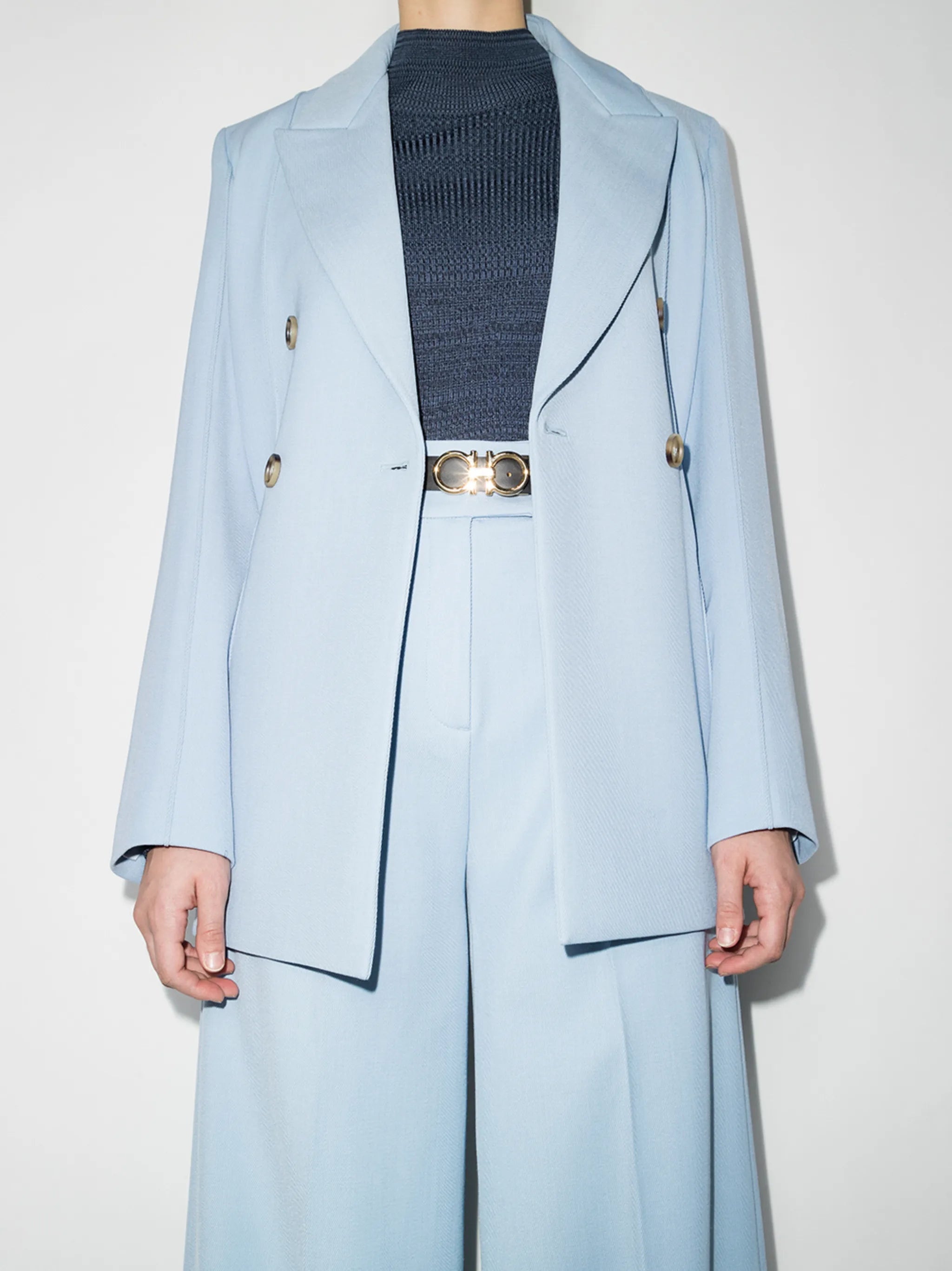Gancini reversible leather belt