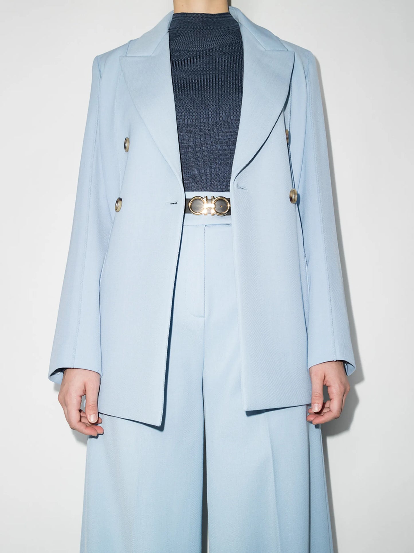 Gancini reversible leather belt