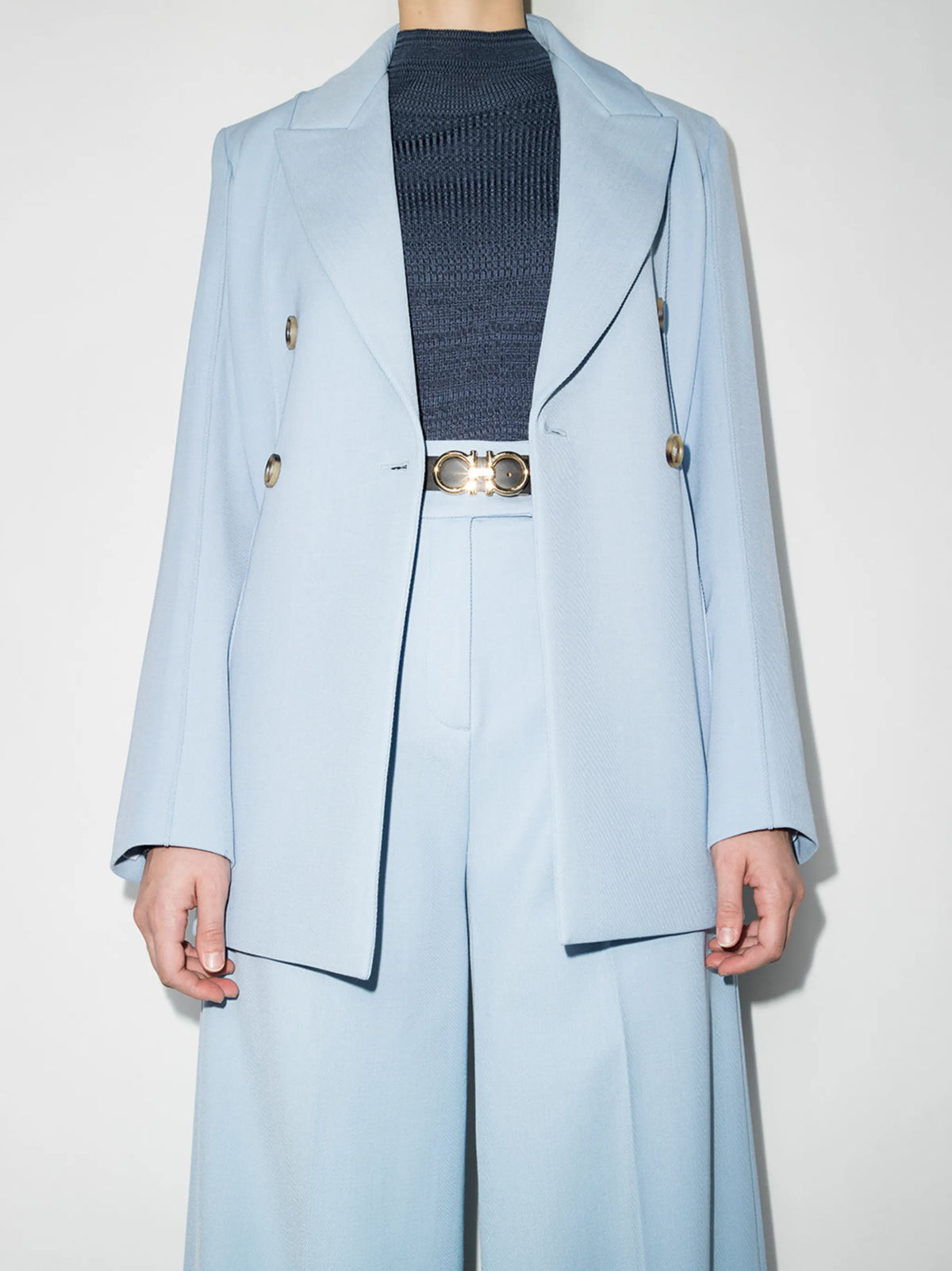 Gancini reversible leather belt