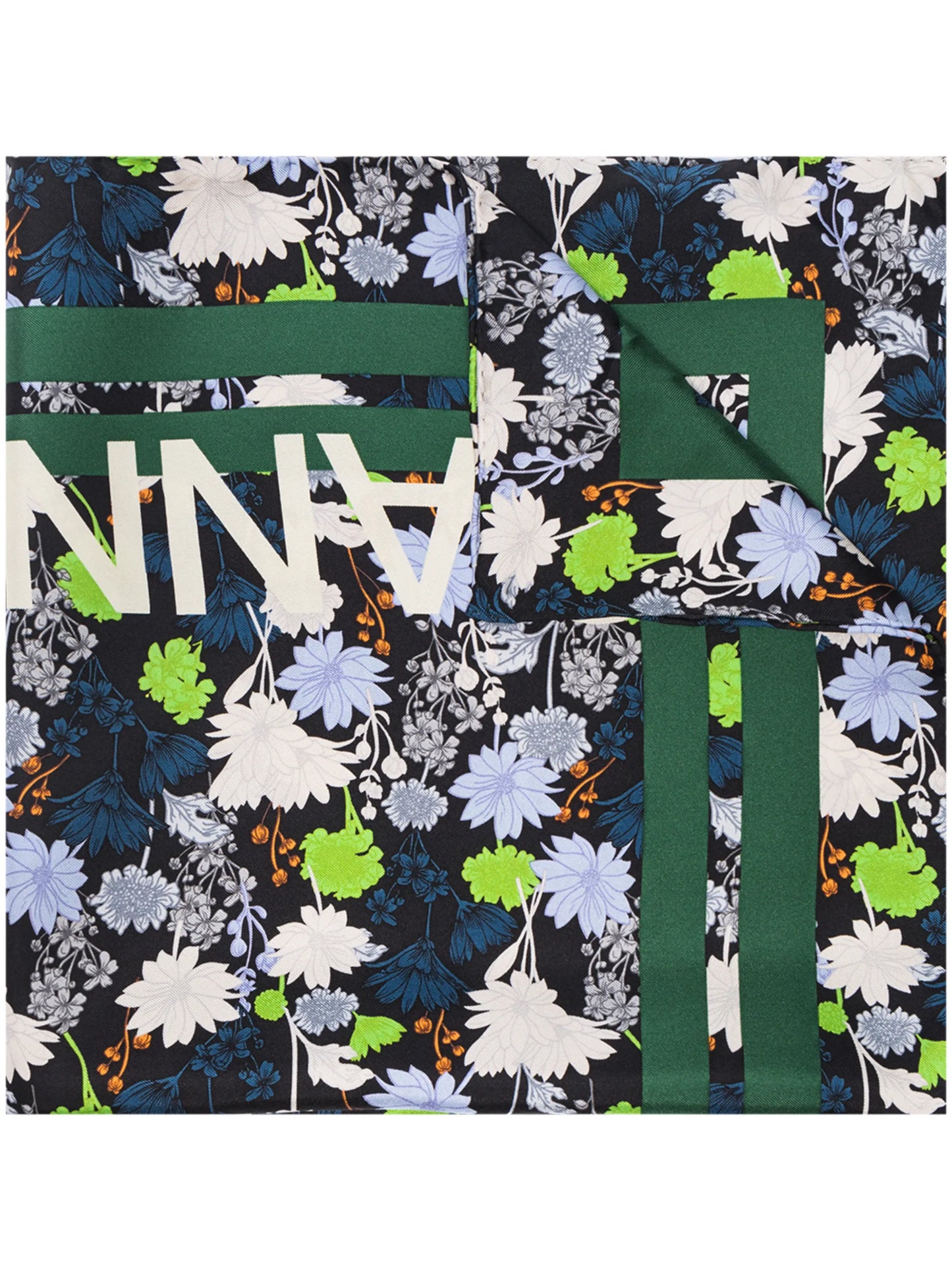 floral-print silk scarf