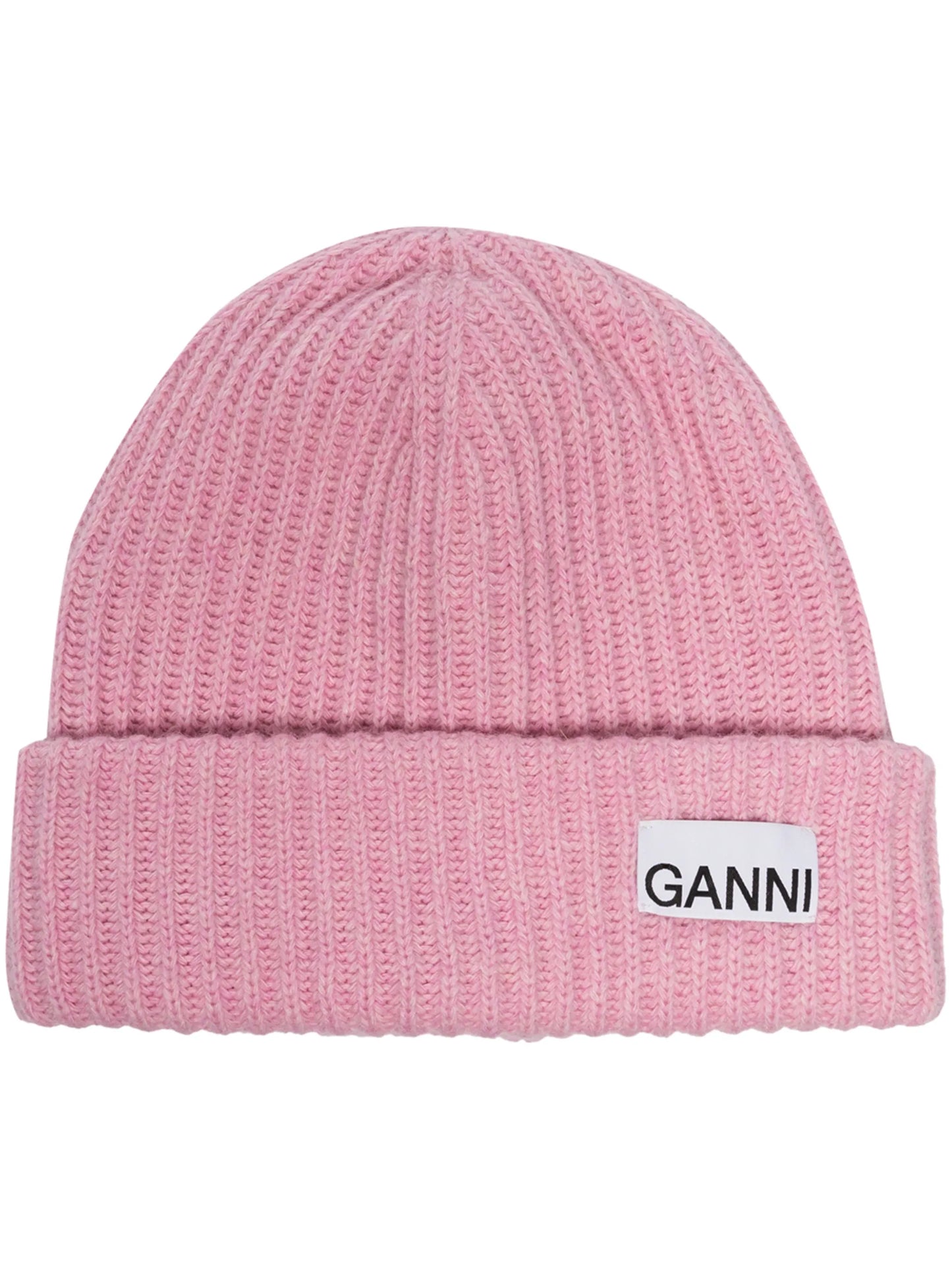 logo-patch ribbed-knit beanie