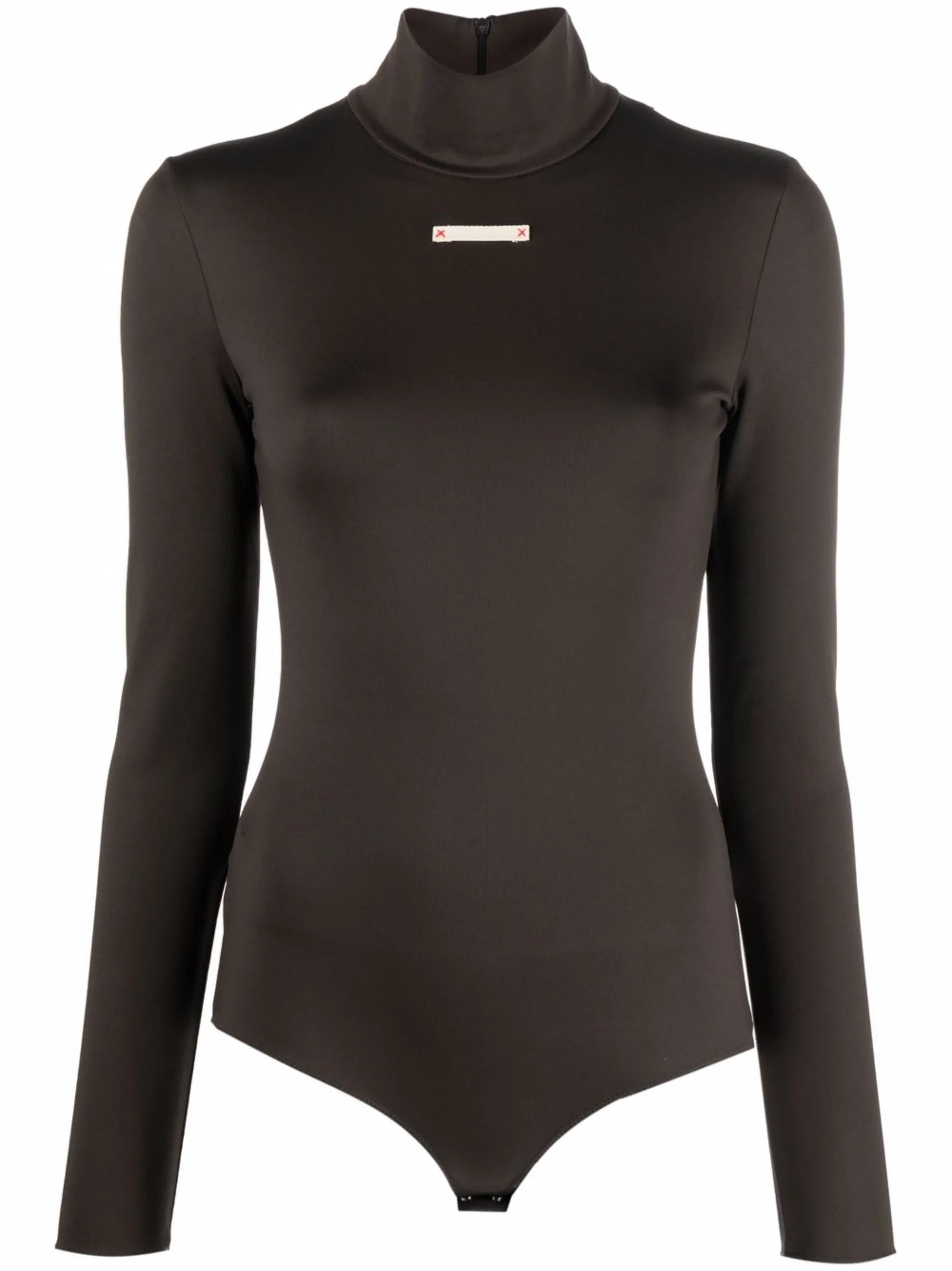 roll-neck fitted bodysuit