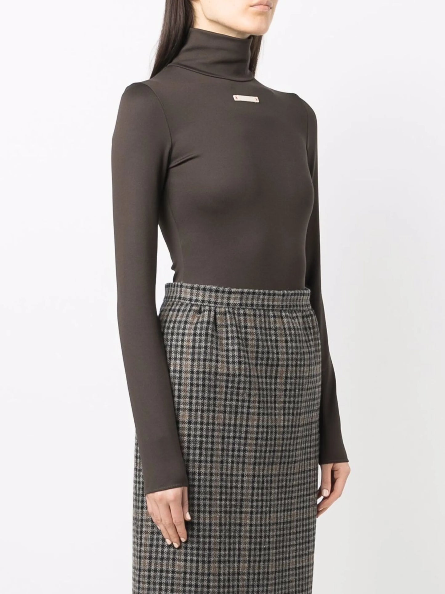 roll-neck fitted bodysuit