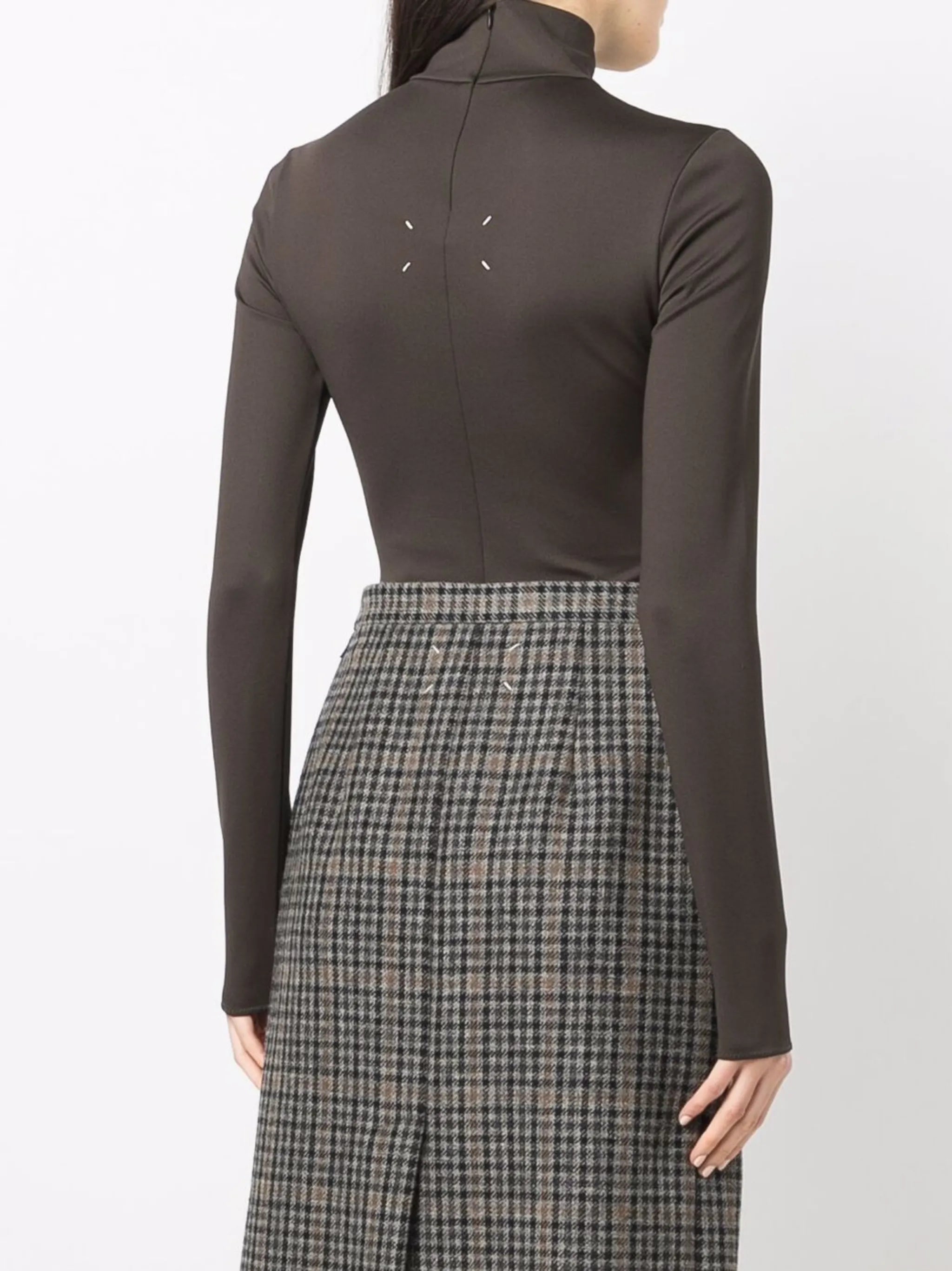 roll-neck fitted bodysuit