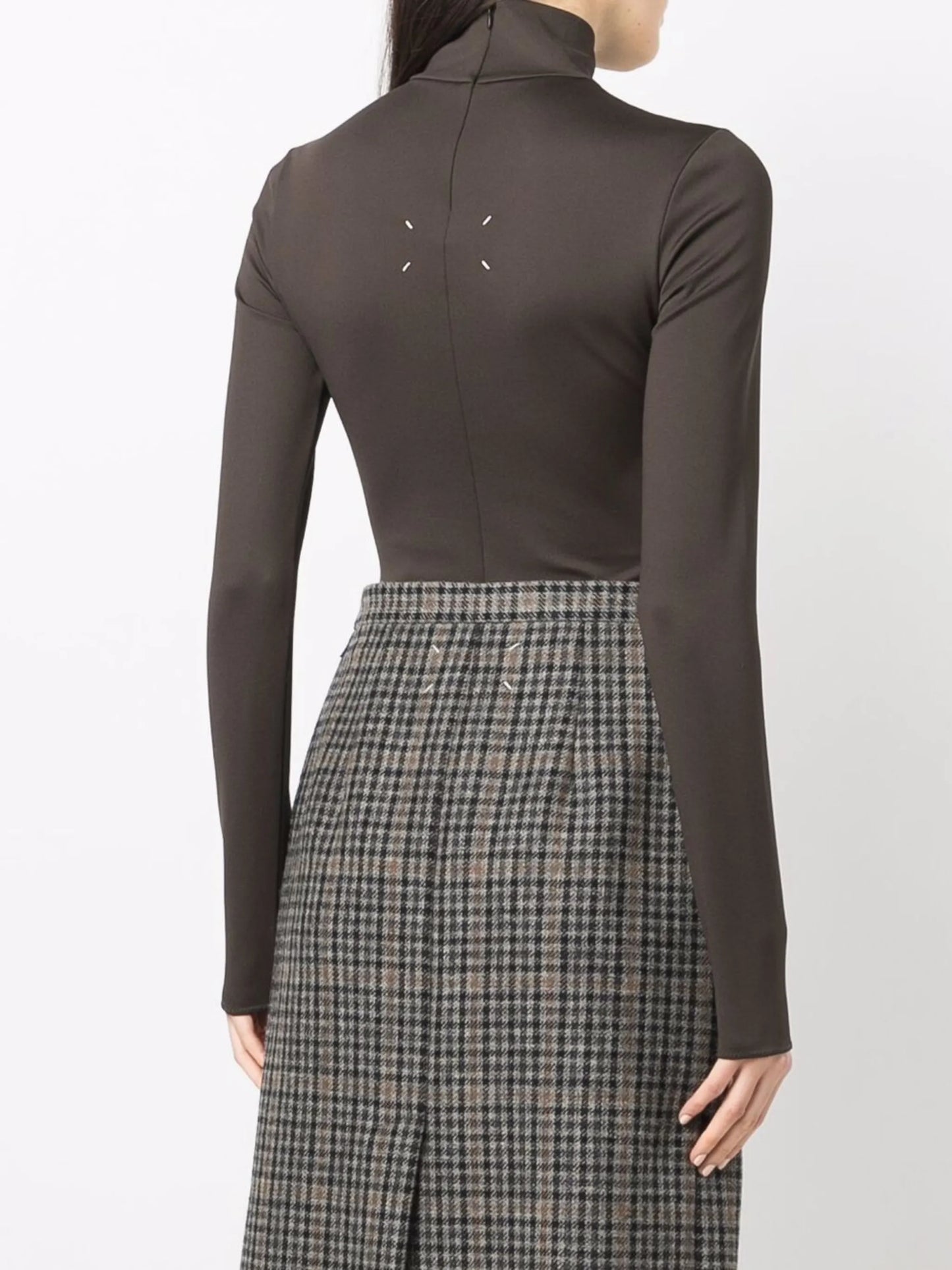 roll-neck fitted bodysuit