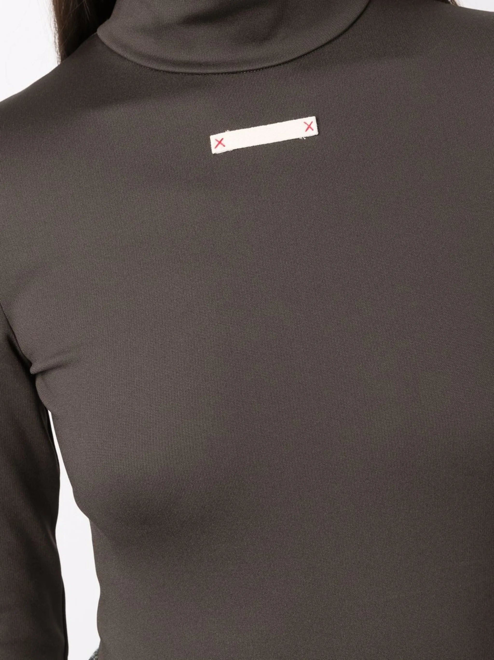 roll-neck fitted bodysuit