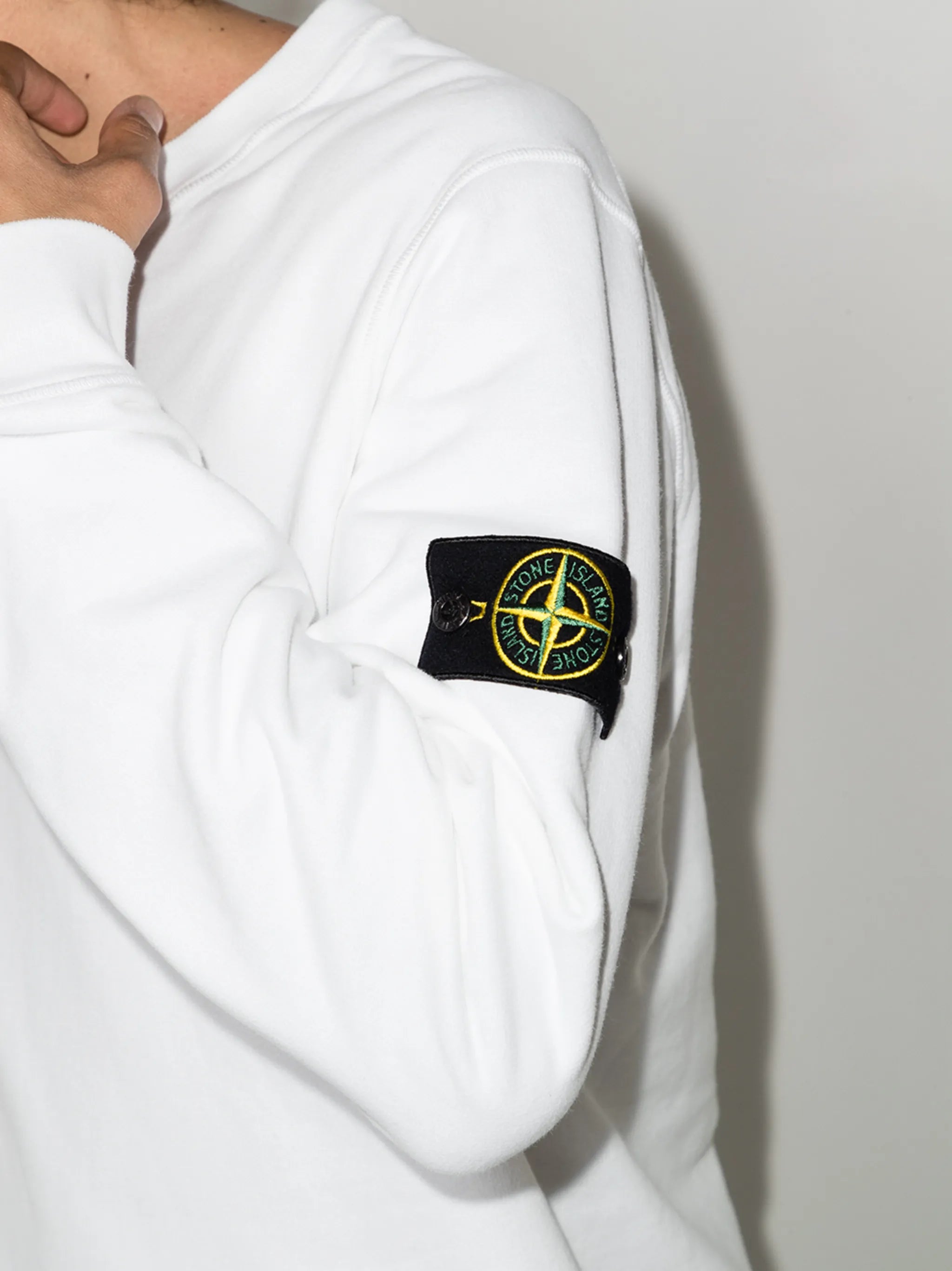 logo-patch cotton sweatshirt