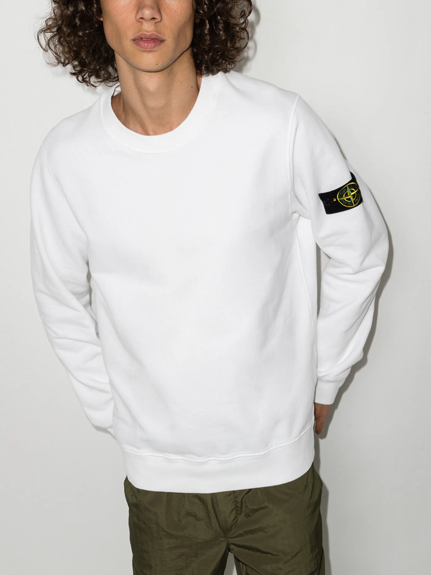 logo-patch cotton sweatshirt
