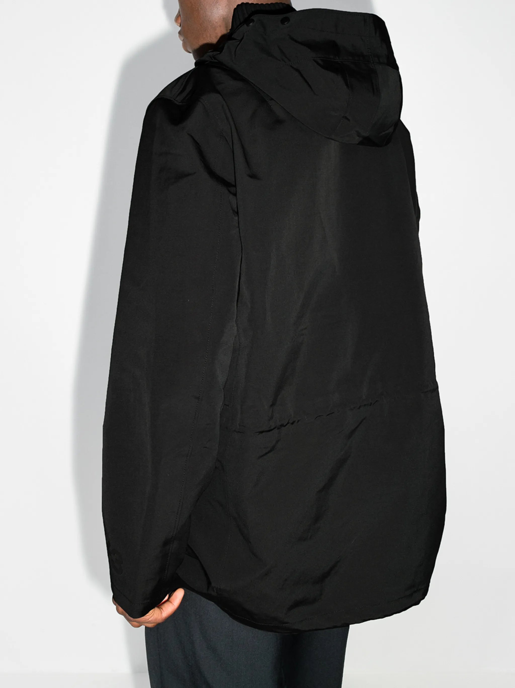 zip-up hooded parka coat