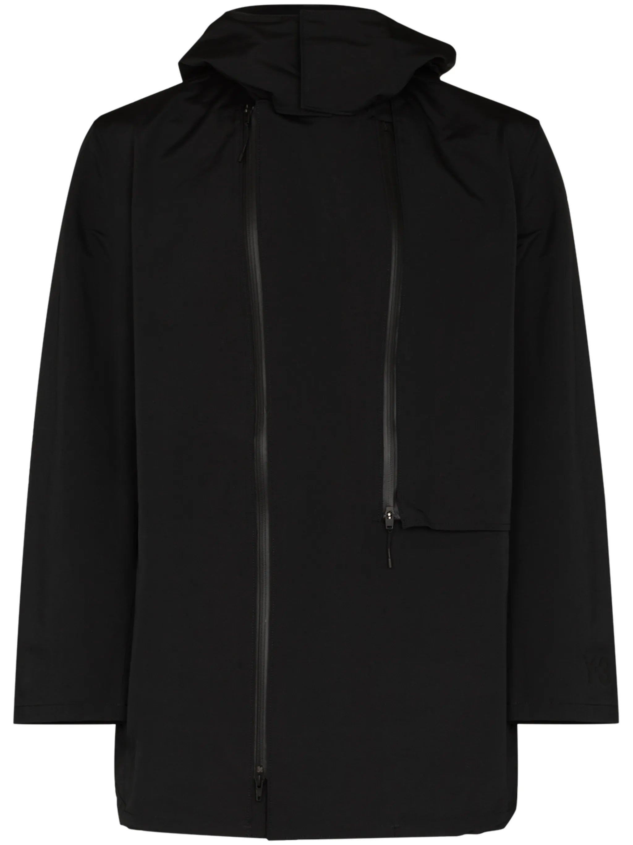 zip-up hooded parka coat