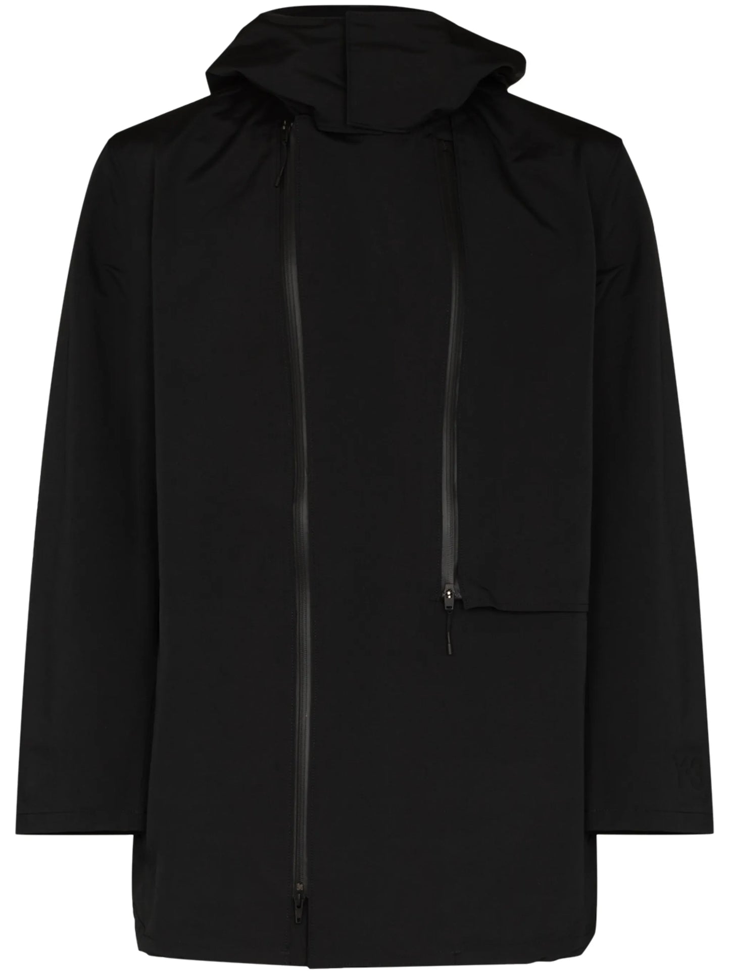 zip-up hooded parka coat