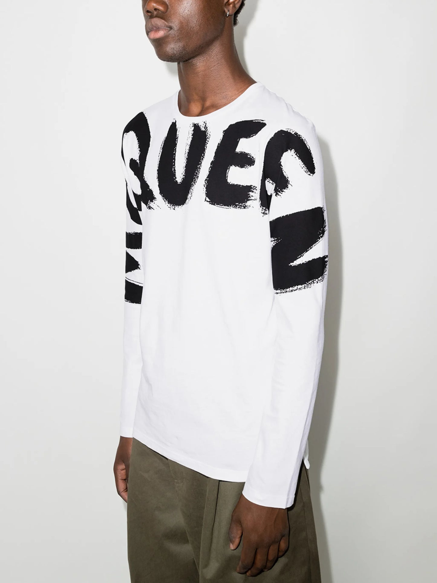 graffiti-logo long-sleeve T-shirt