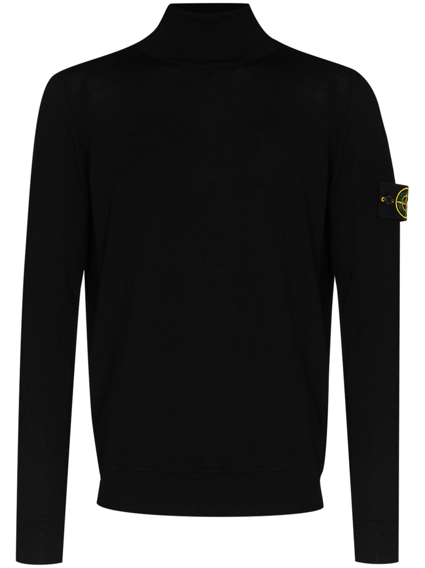 logo-patch roll-neck jumper
