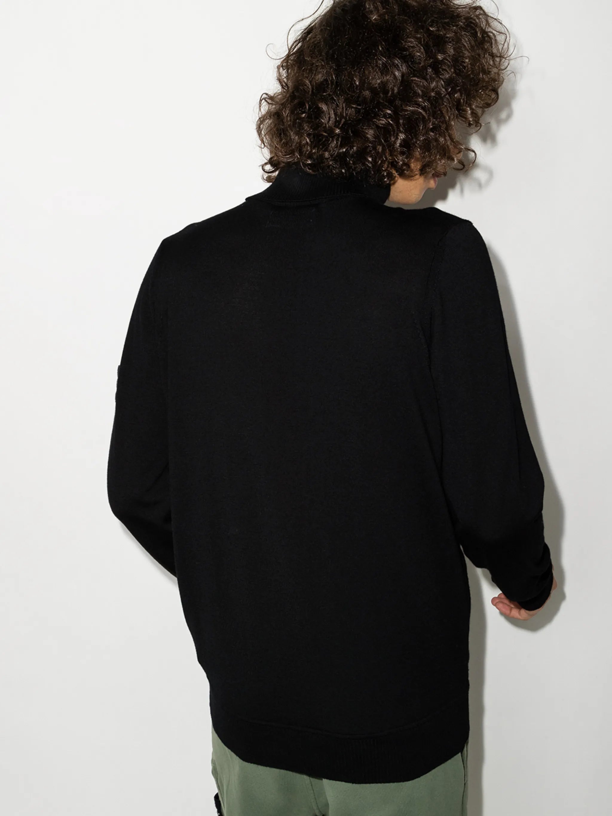 logo-patch roll-neck jumper