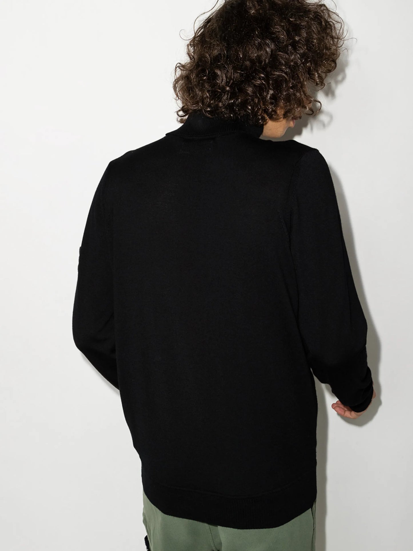 logo-patch roll-neck jumper