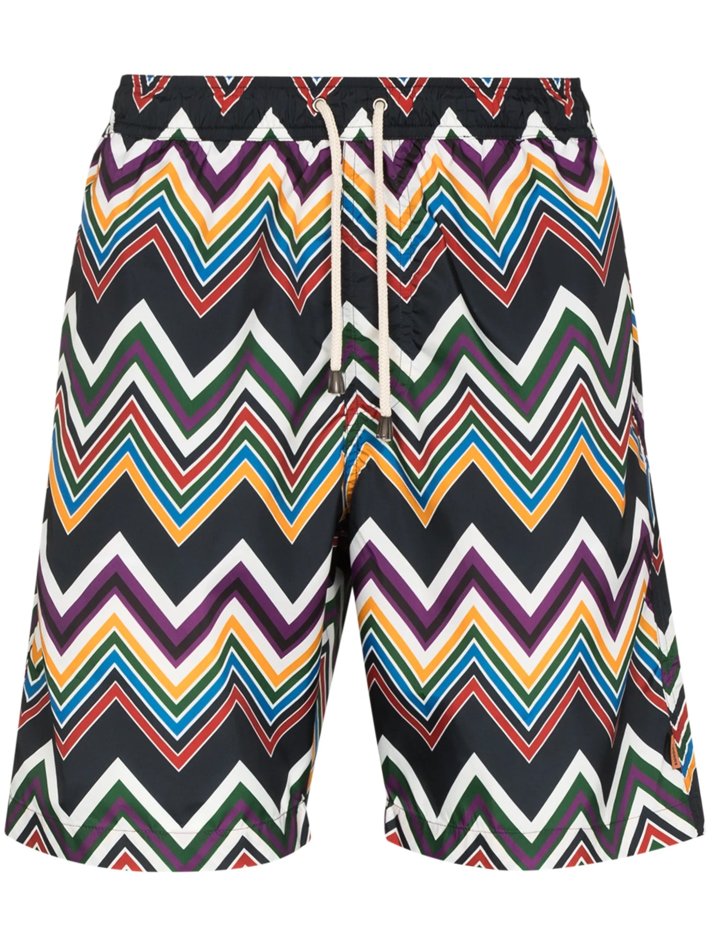 Zigzag print swim shorts