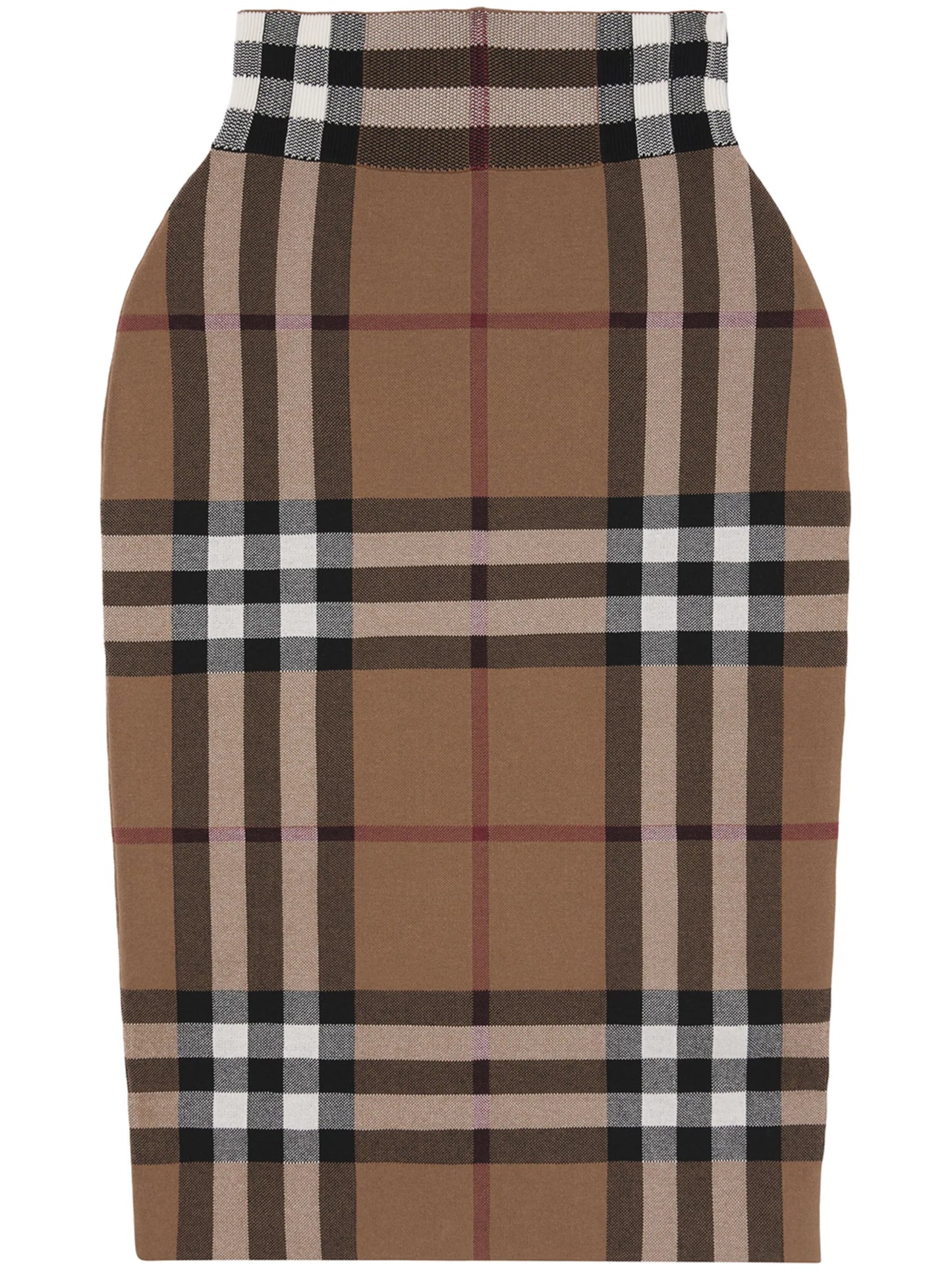Vintage Check jacquard midi skirt