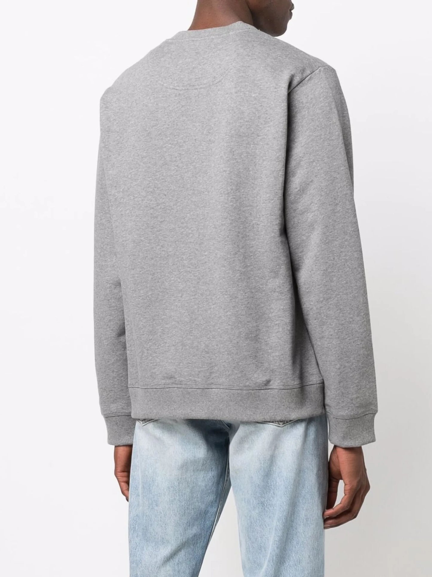 Tiger-print crew neck sweatshirt