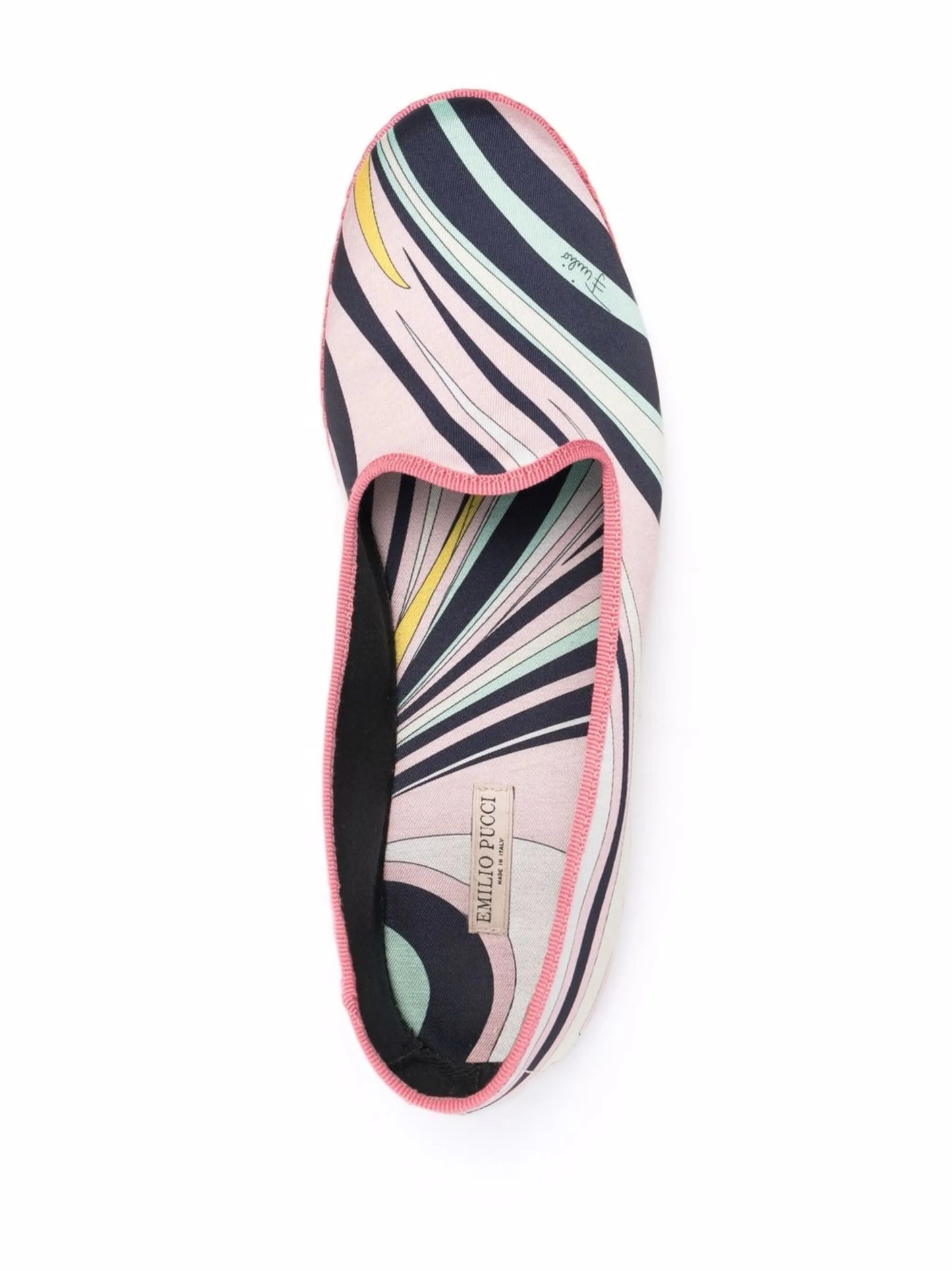 Onde-print flat slippers