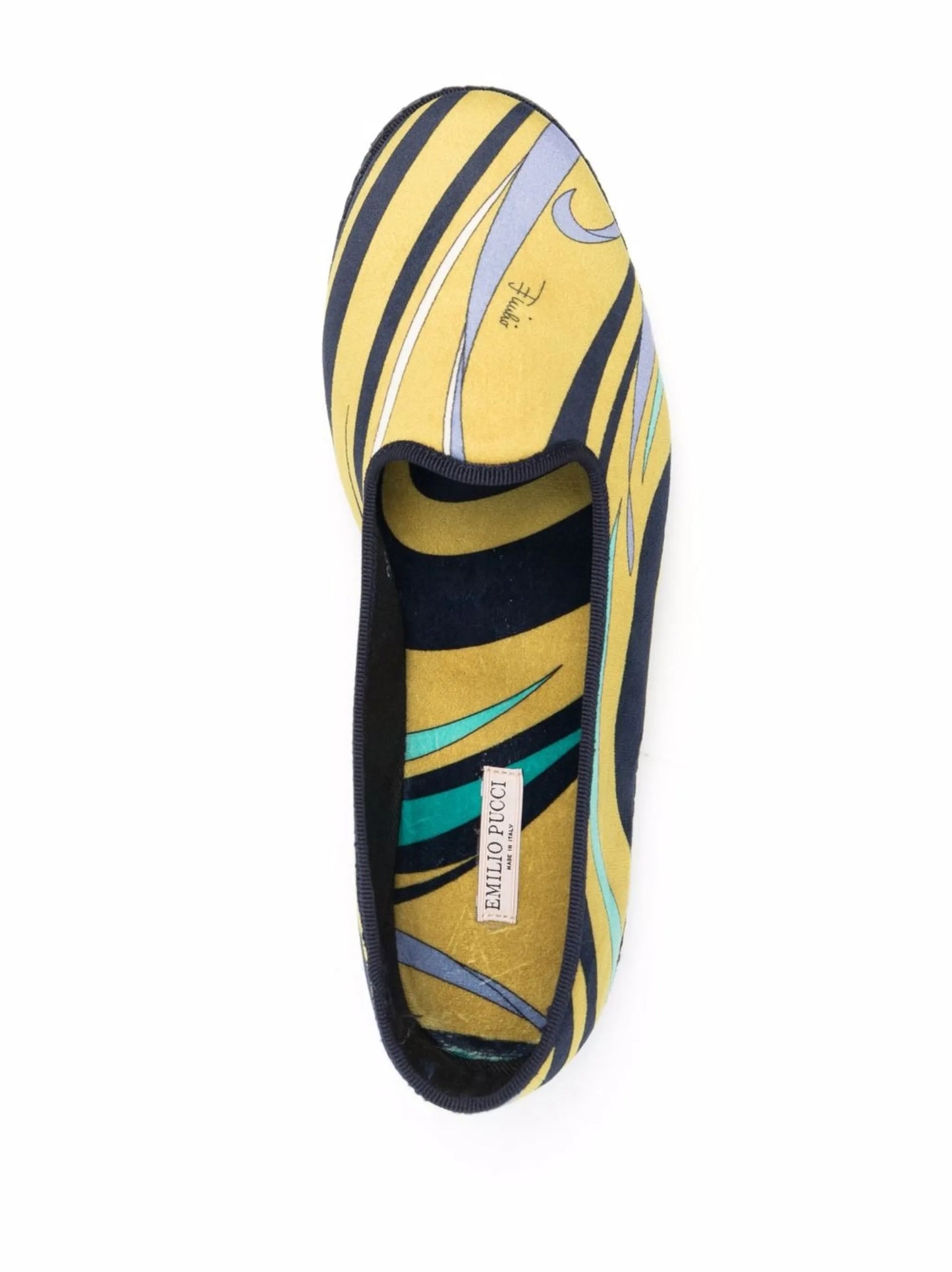 Vortici-print ballerina shoes