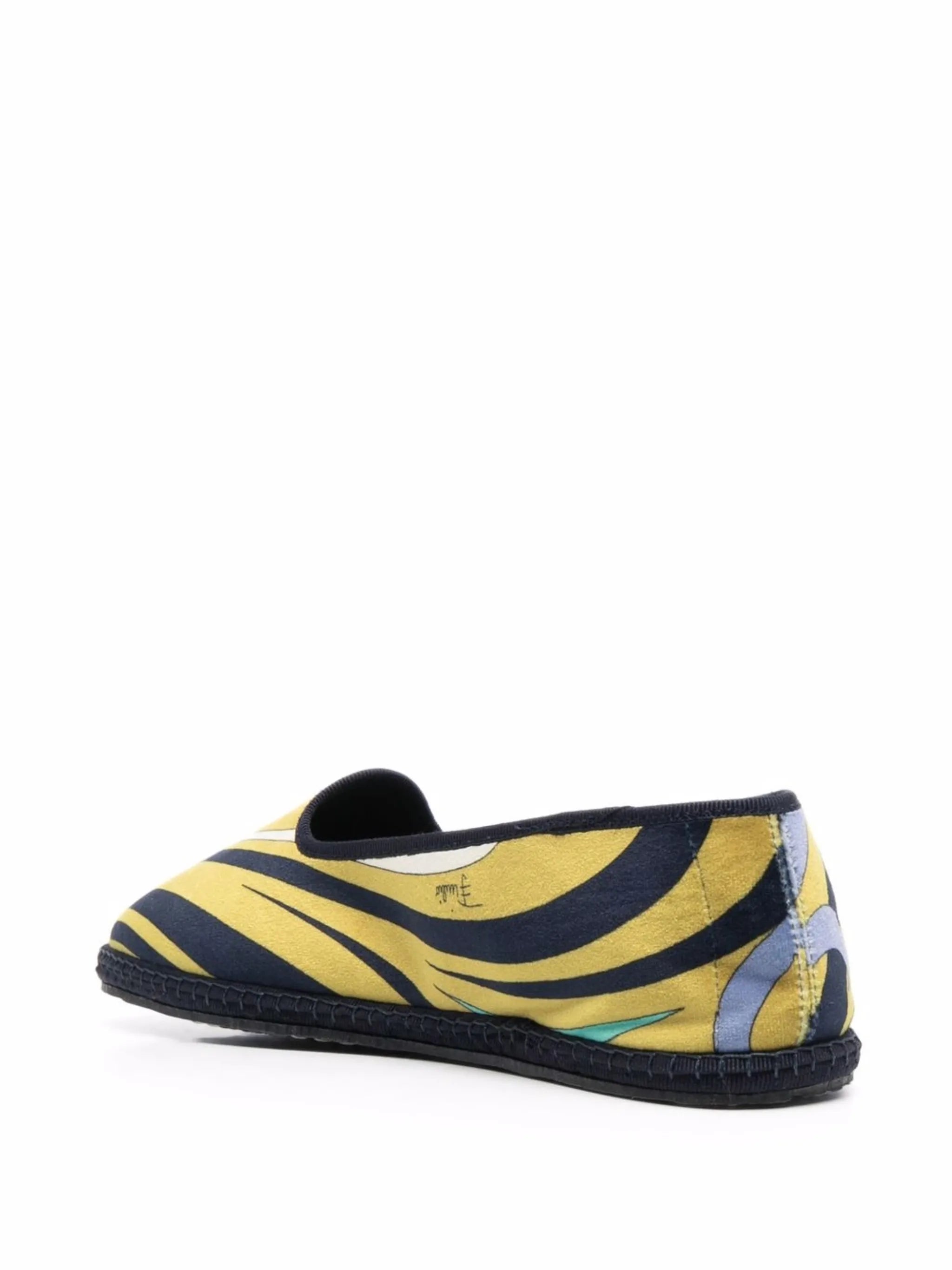 Vortici-print ballerina shoes