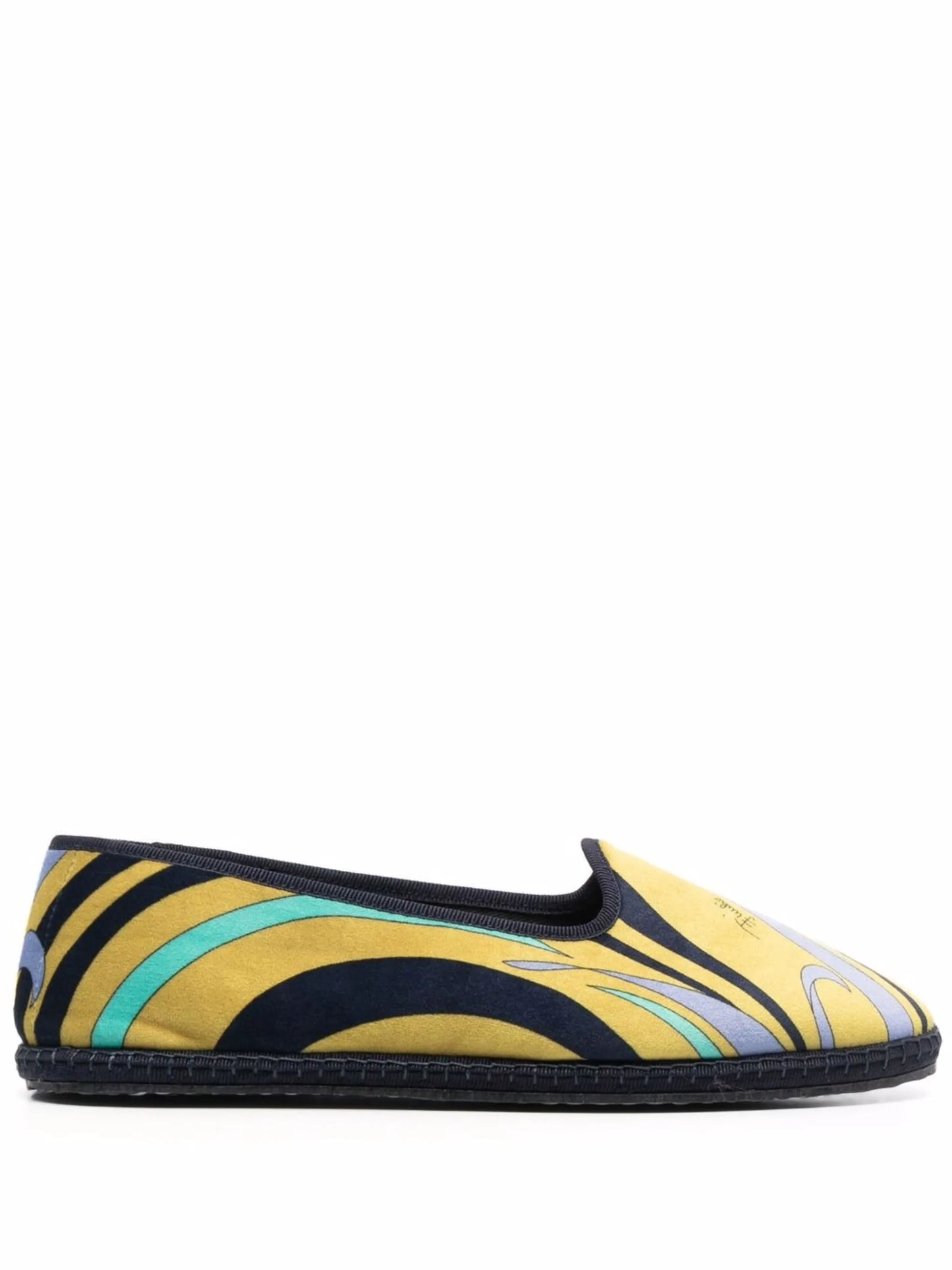 Vortici-print ballerina shoes