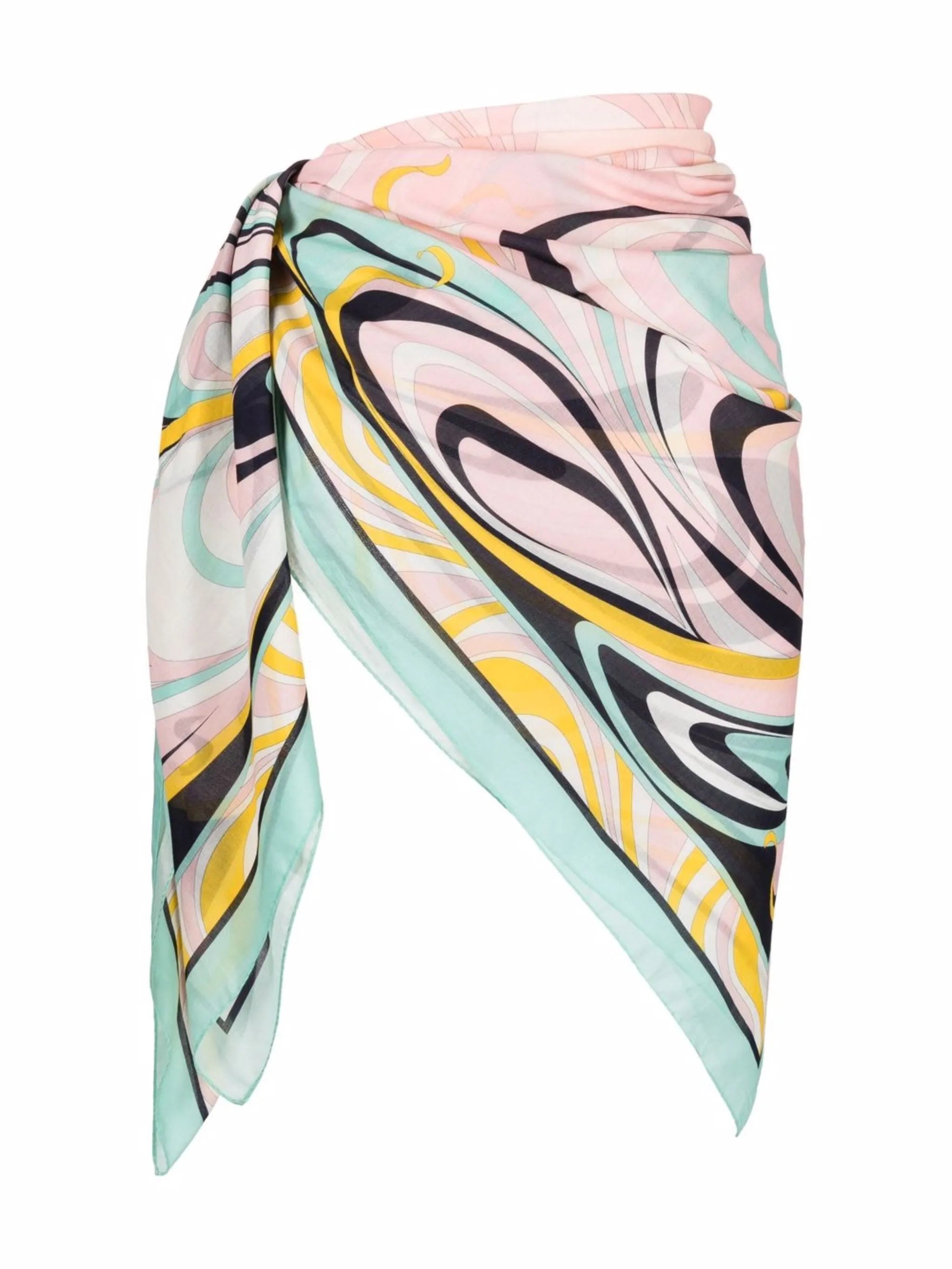 Onde-print cotton pareo