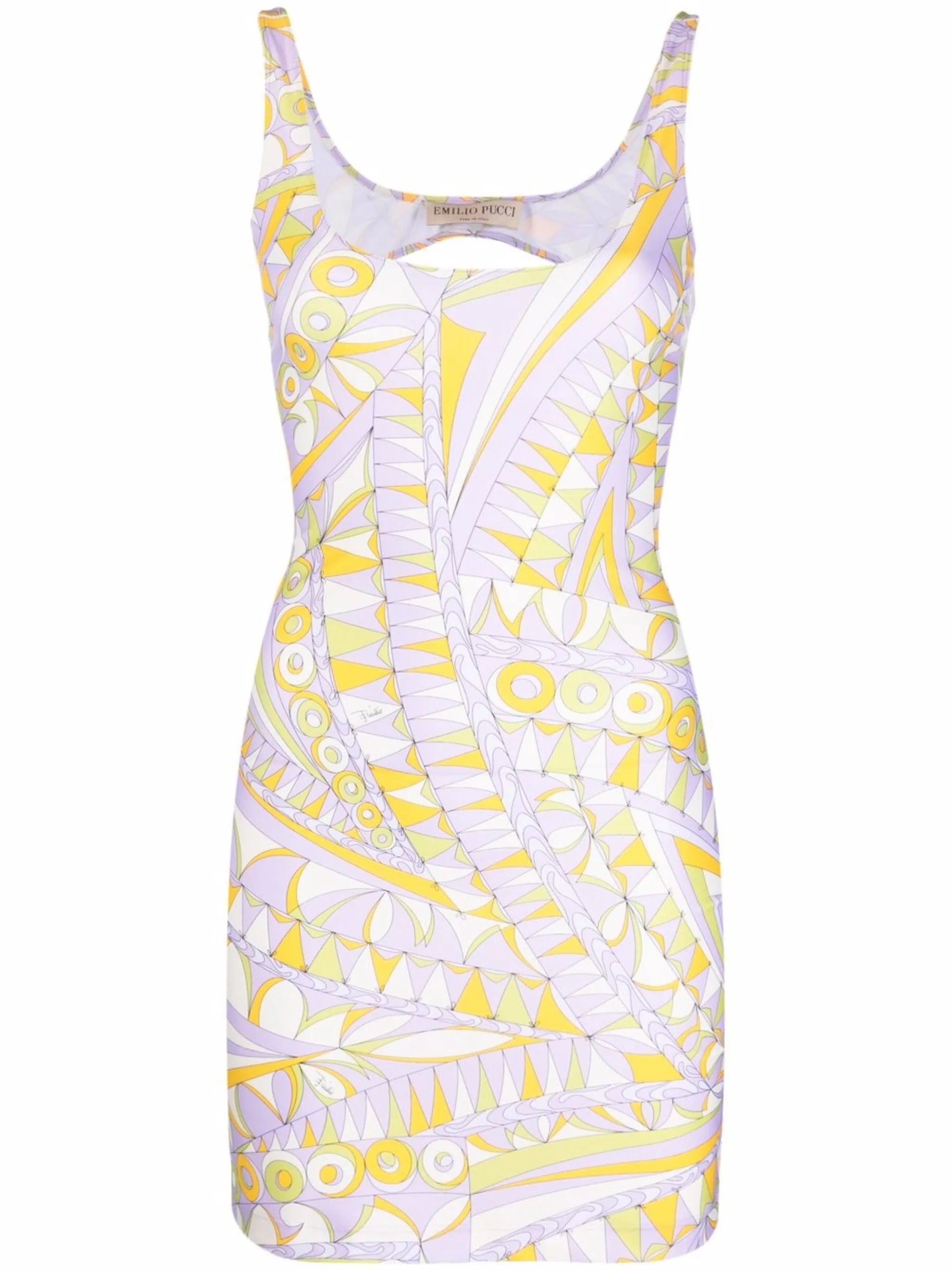 Bandierine-print cutout dress
