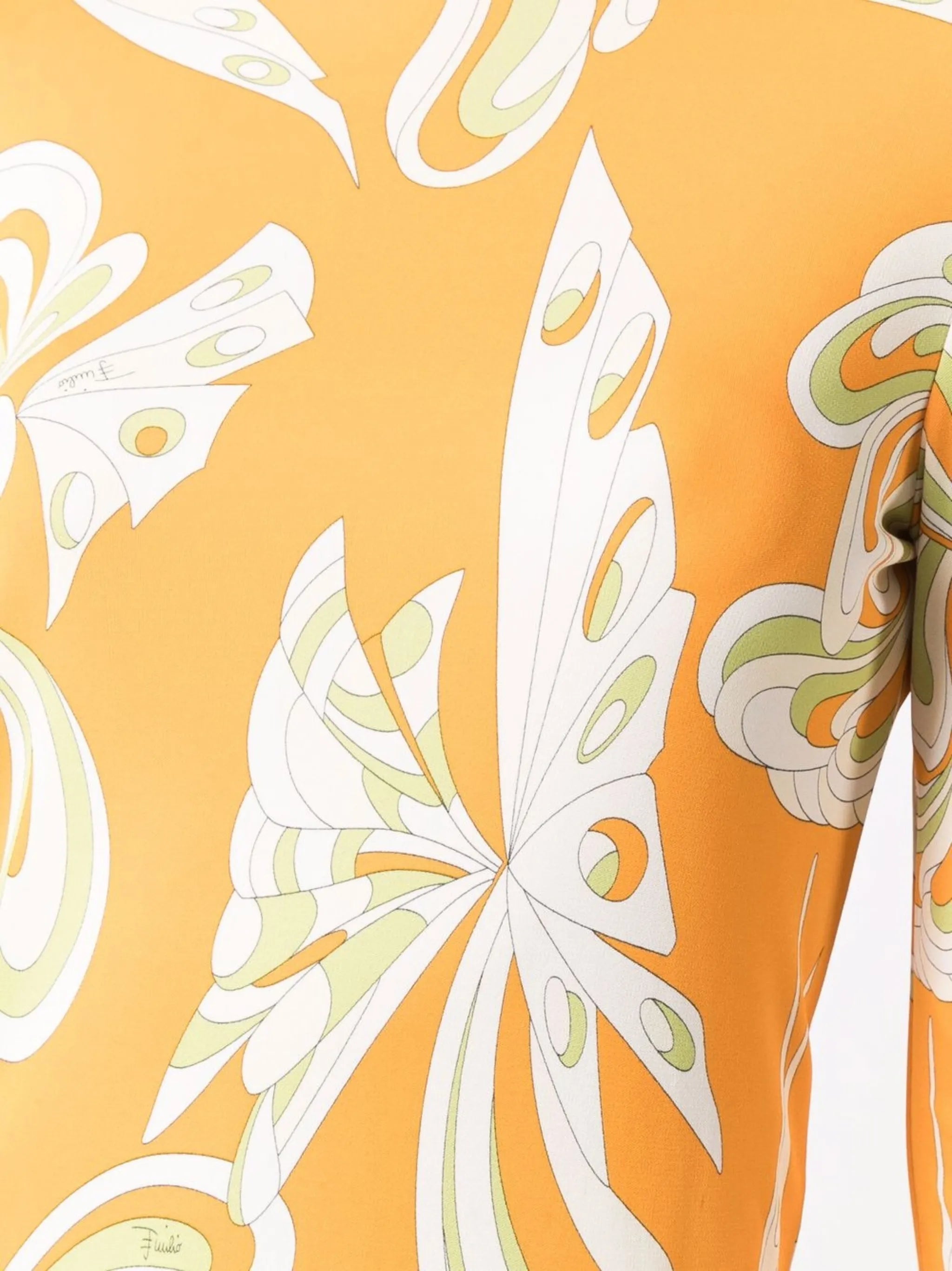 Farfalle-print high-neck dress