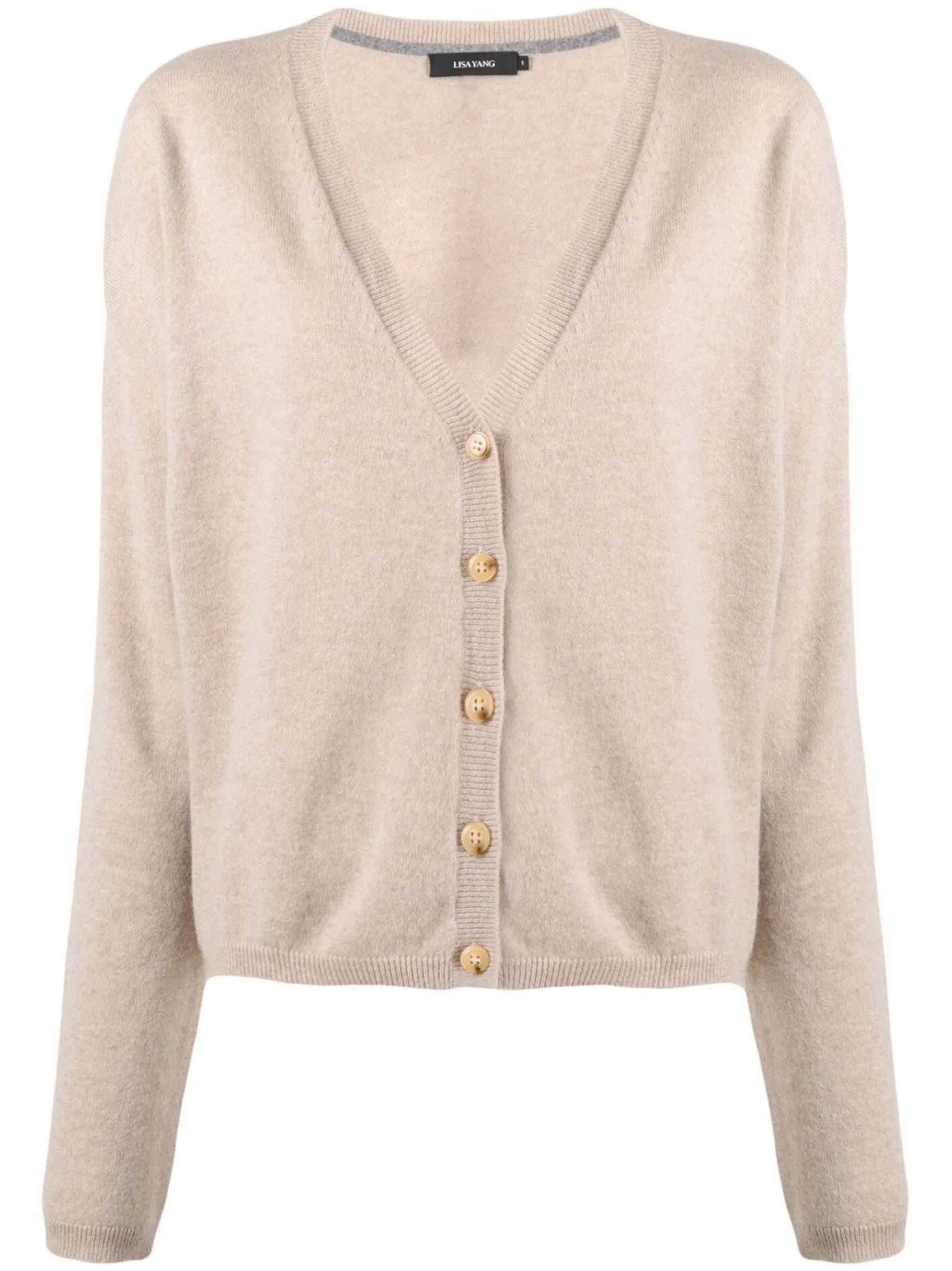 button-up cashmere cardigan