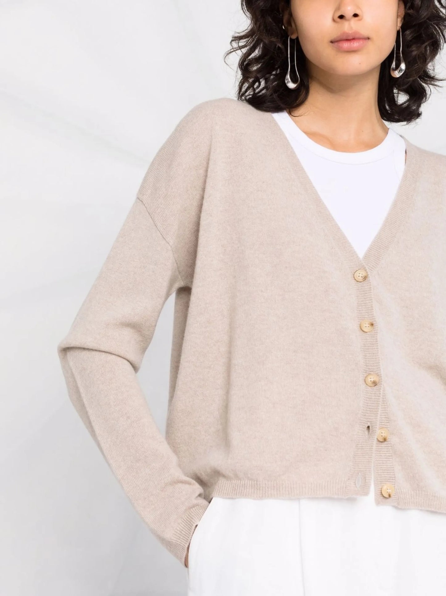 button-up cashmere cardigan