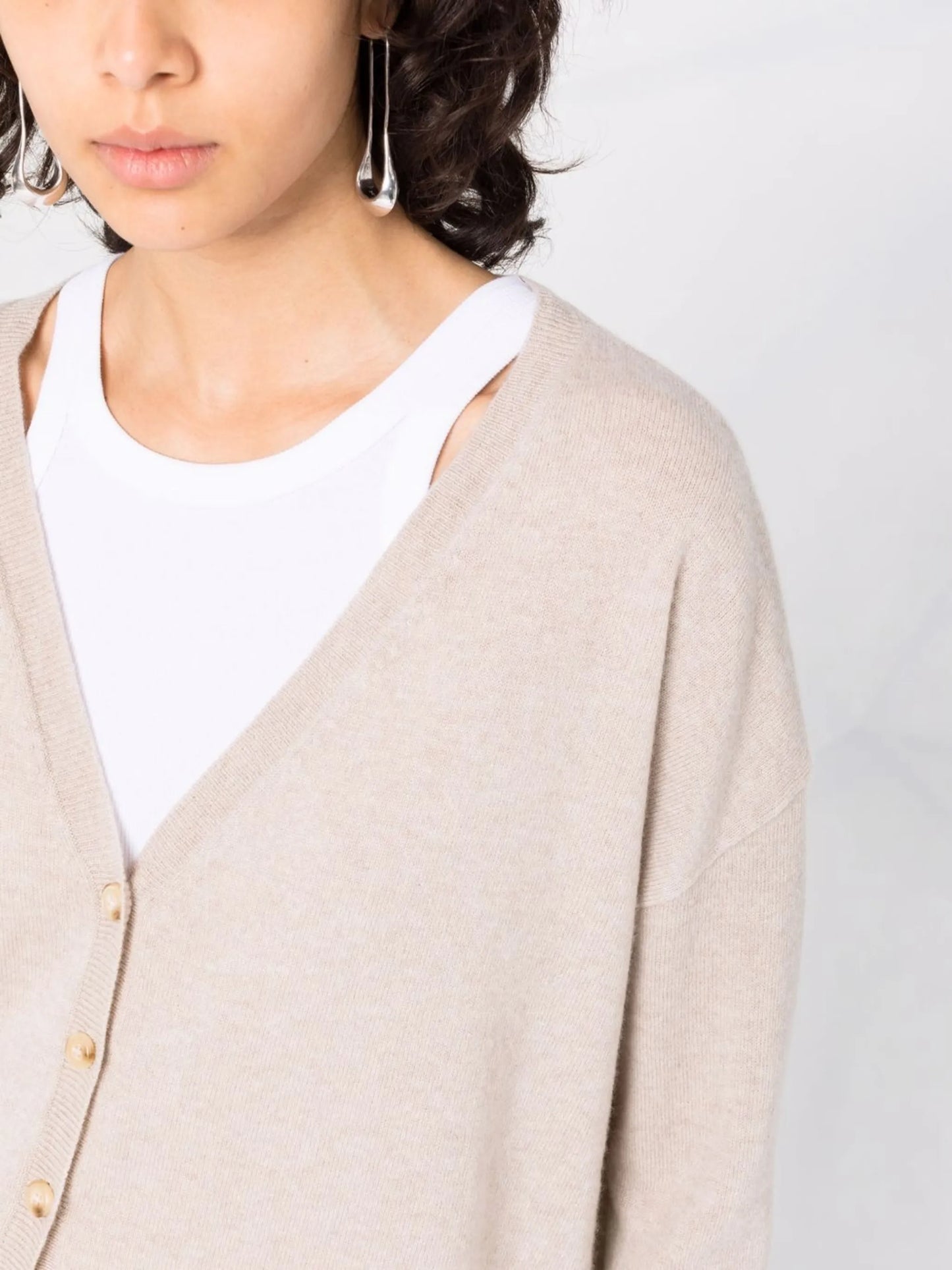 button-up cashmere cardigan