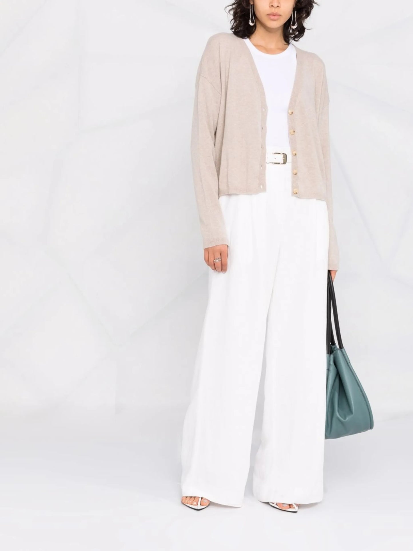 button-up cashmere cardigan